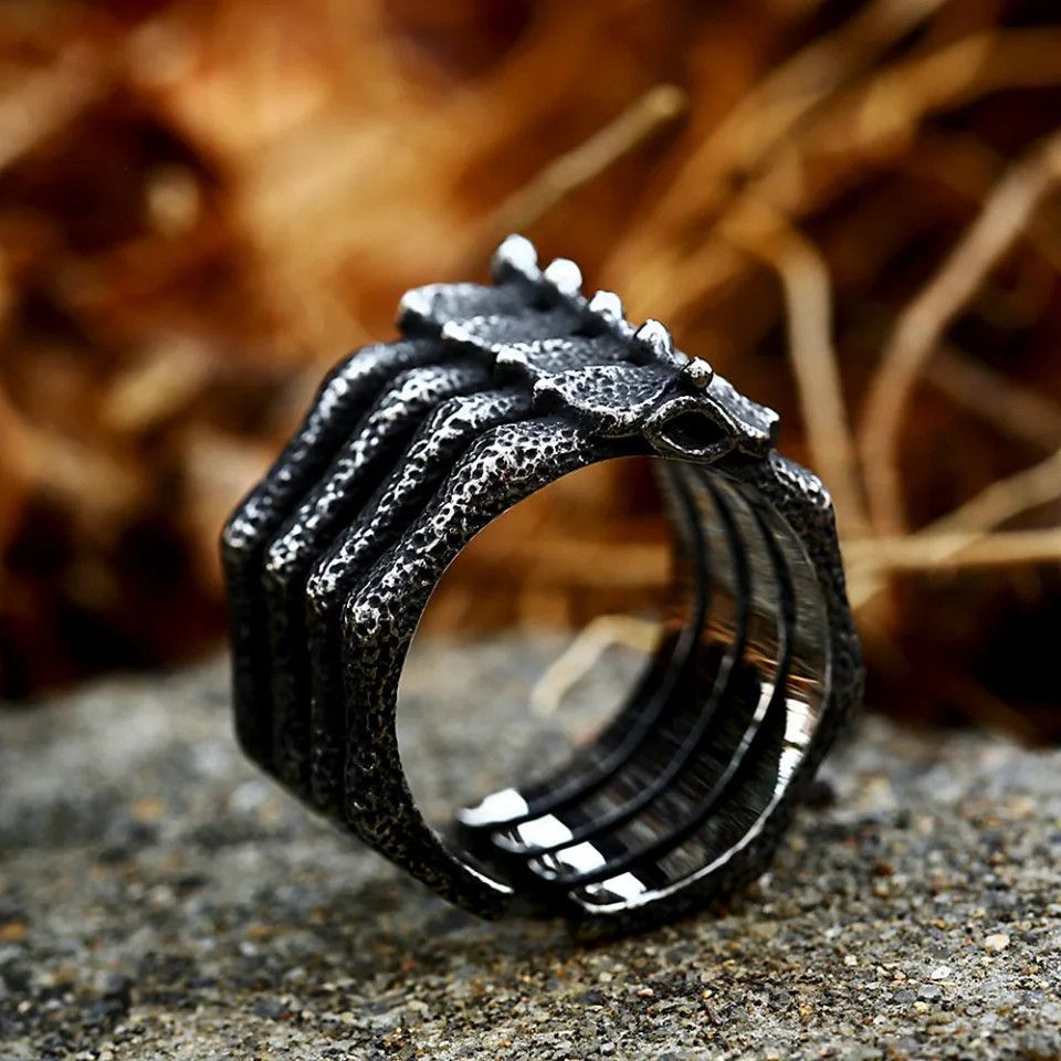 Japanese Brand × Jewelry × Vintage Gothic Vintage Satanic Demon Bone Ring Size ONE SIZE - 4 Thumbnail