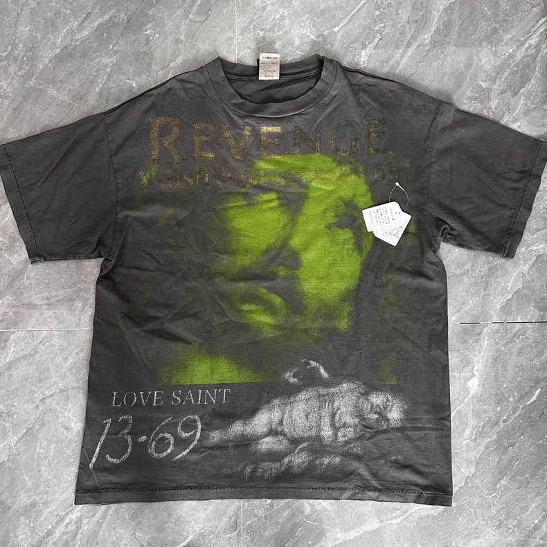 Saint Michael Saint Michael God washed black and green short sleeves Size US XL / EU 56 / 4 - 2 Thumbnail