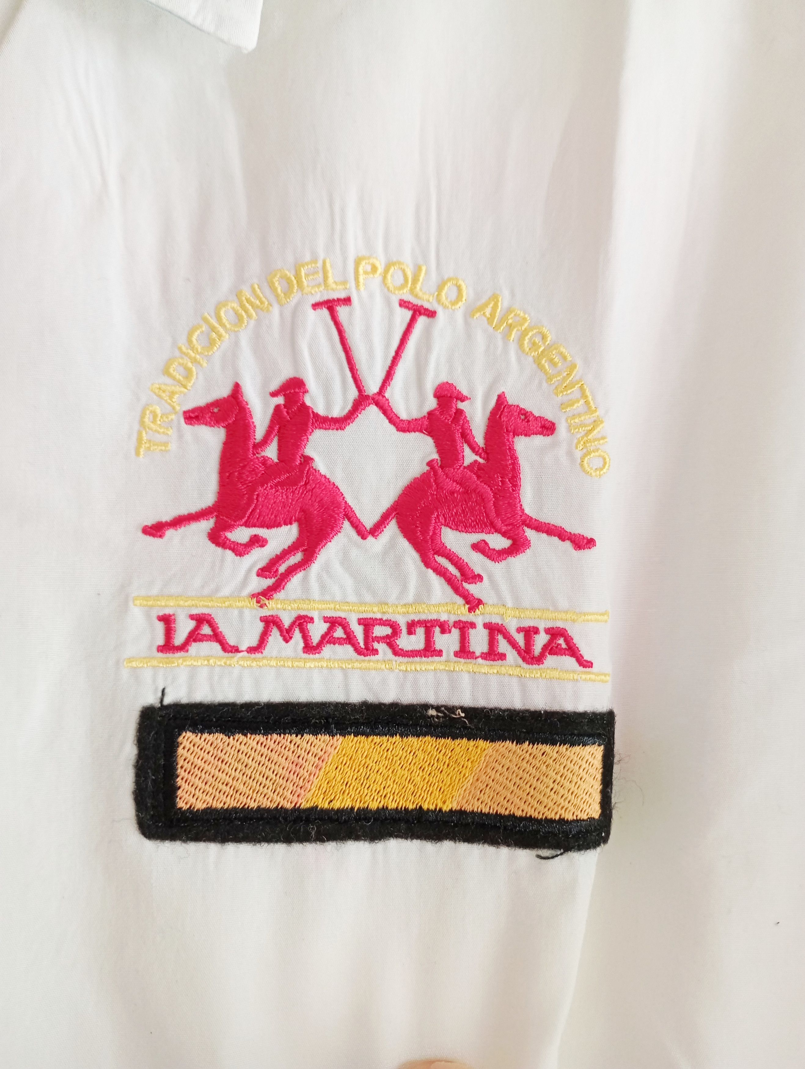 La Martina Vintage La Martina Chief Kief Spain Big Logo Shirt Size US XL / EU 56 / 4 - 4 Thumbnail