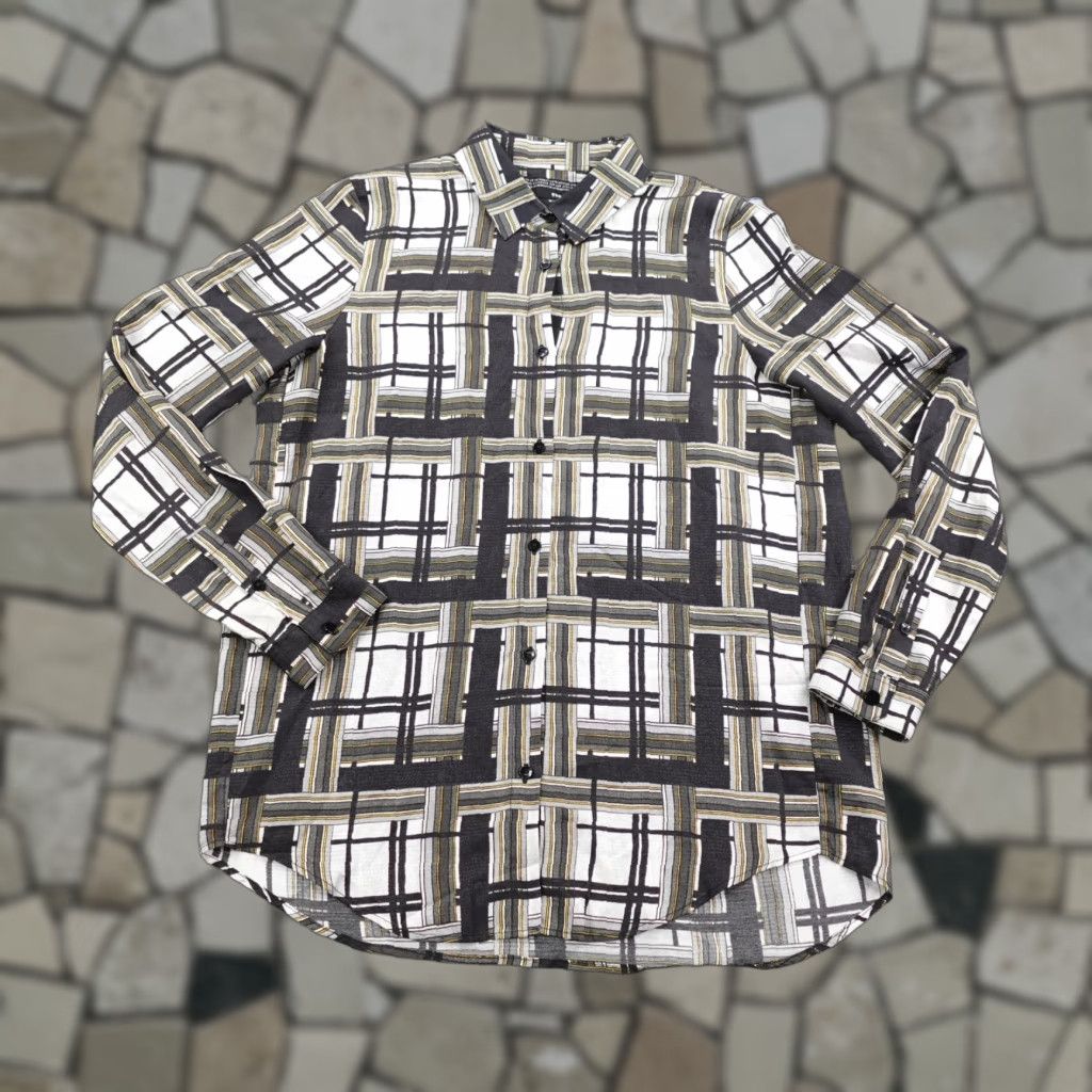 The Kooples The Kooples Shirt Womens Small Black White Geometric Check Button Front Top Size S / US 4 / IT 40 - 1 Thumbnail
