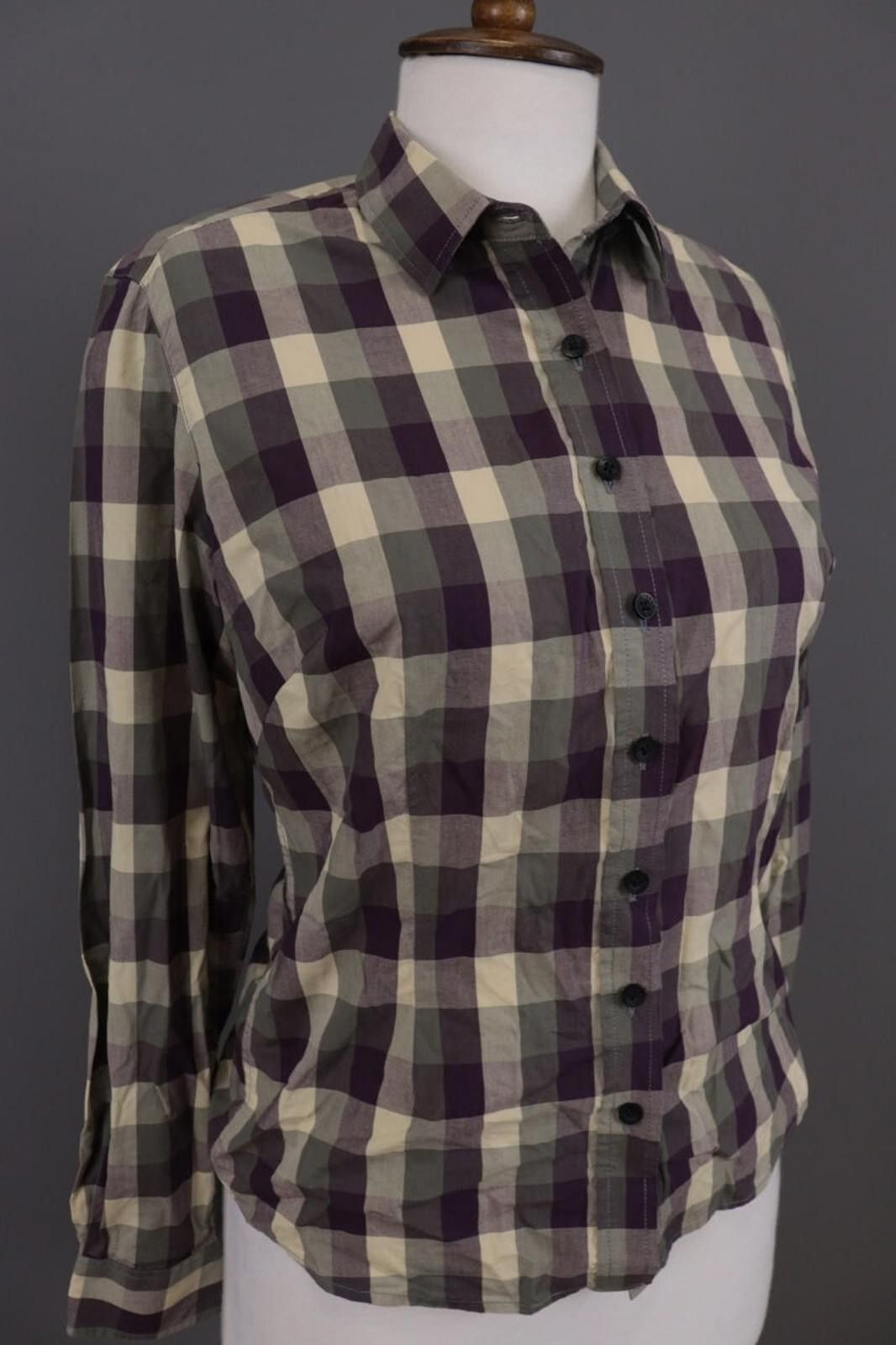 Designer Harkila Multicolor Check Button Down Blouse Shirt Size S Size S / US 4 / IT 40 - 6 Thumbnail