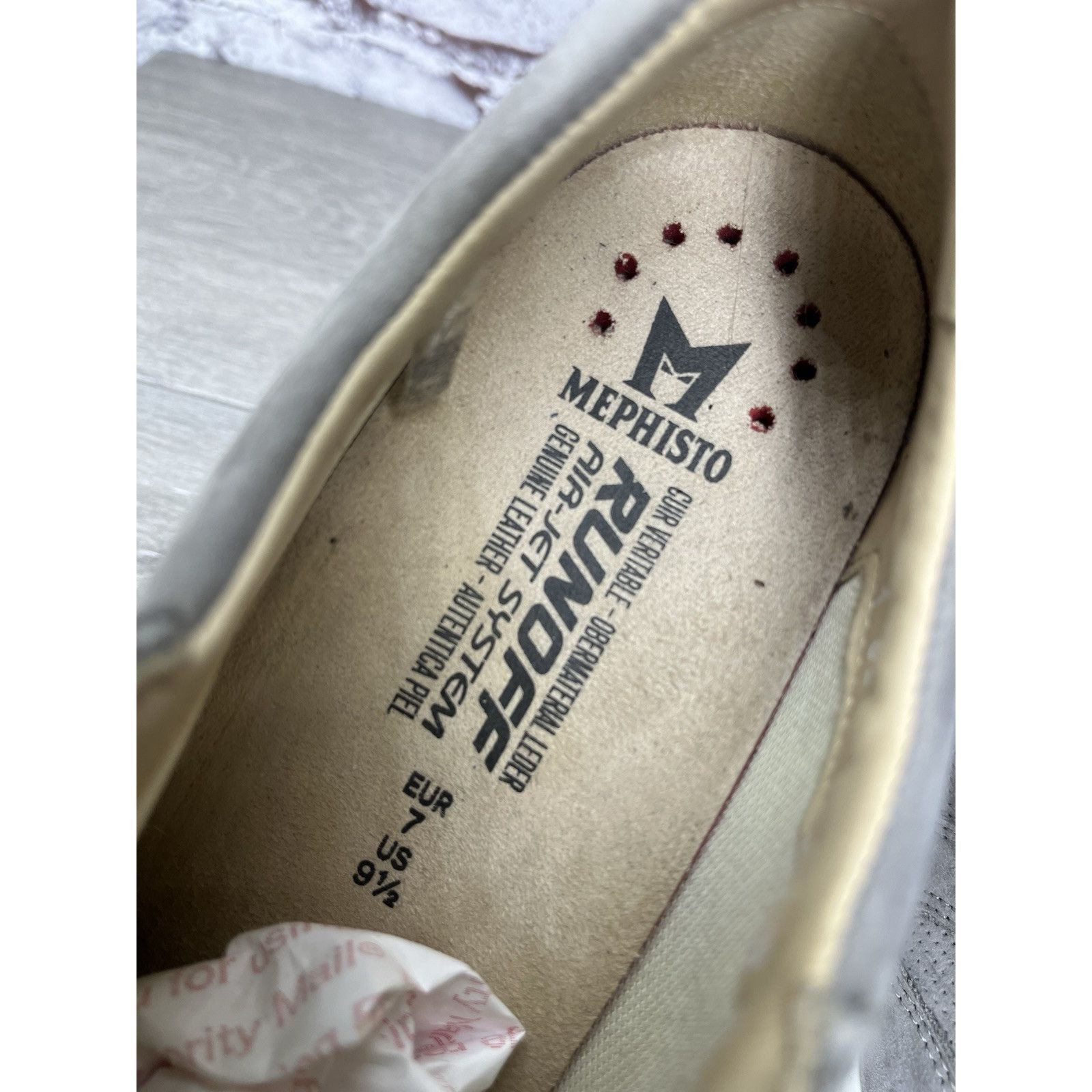 Mephisto Mephisto Rebeca Perf Runoff Gray Leather White Comfort Shoes Size US 9.5 / IT 39.5 - 10 Thumbnail