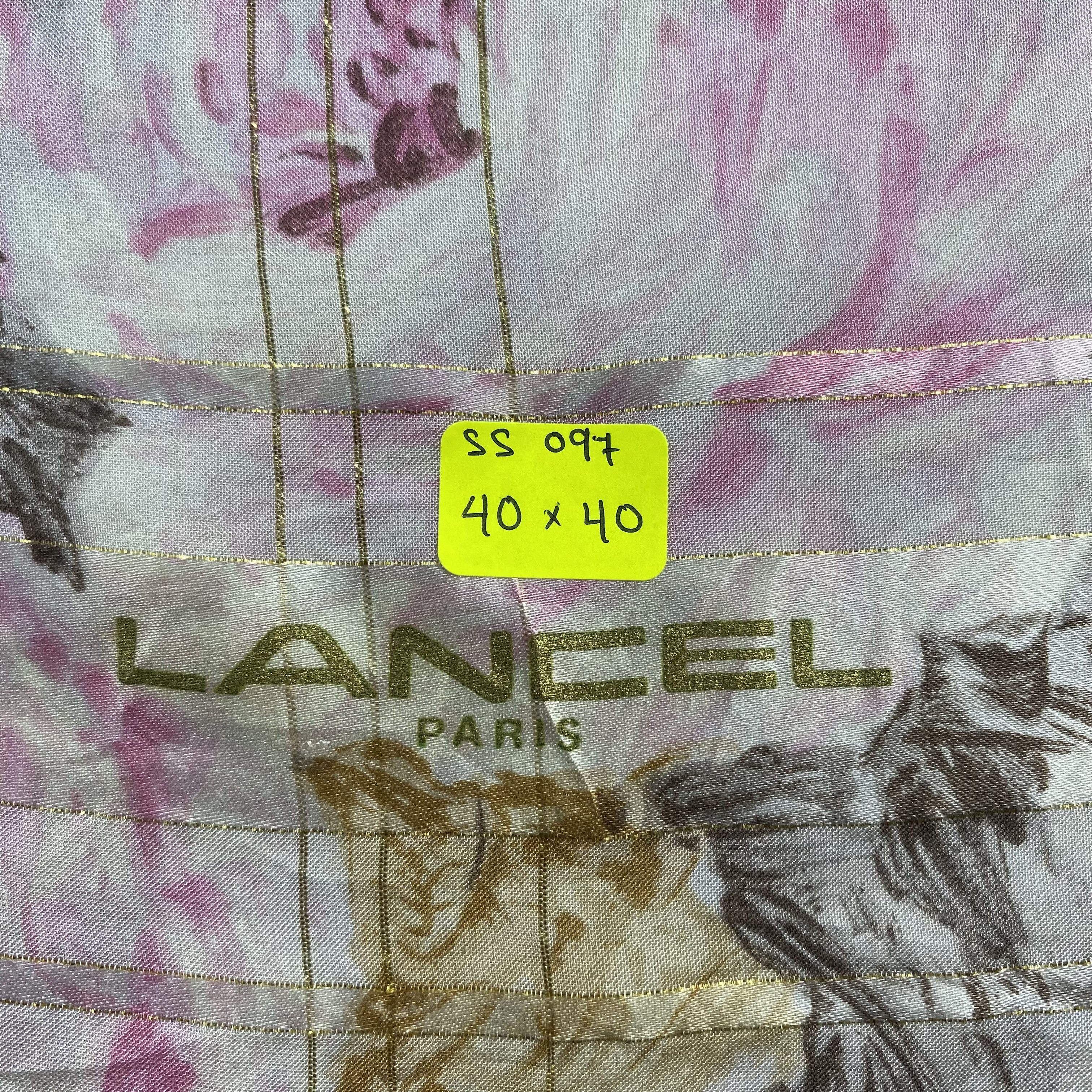 Japanese Brand × Lancel × Vintage Vintage Lancel Floral Silk Scarf SS097 Size ONE SIZE - 7 Thumbnail