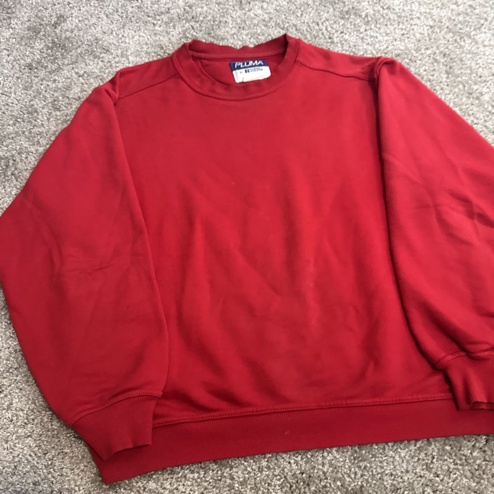 Russell Athletic VINTAGE Russell Athletic Sweatshirt Red Unisex Adults L 90s Crewneck Pullover Blank Pluma Size US L / EU 52-54 / 3 - 3 Thumbnail