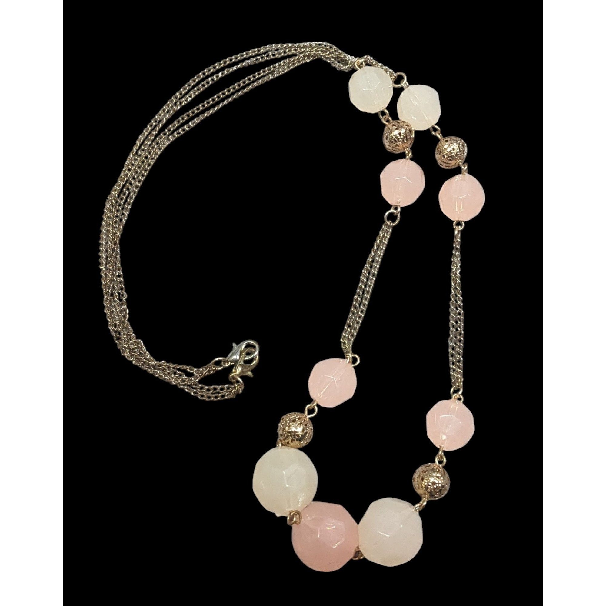Other Vintage Coquette Pastel Beaded Station Necklace Size ONE SIZE - 1 Thumbnail