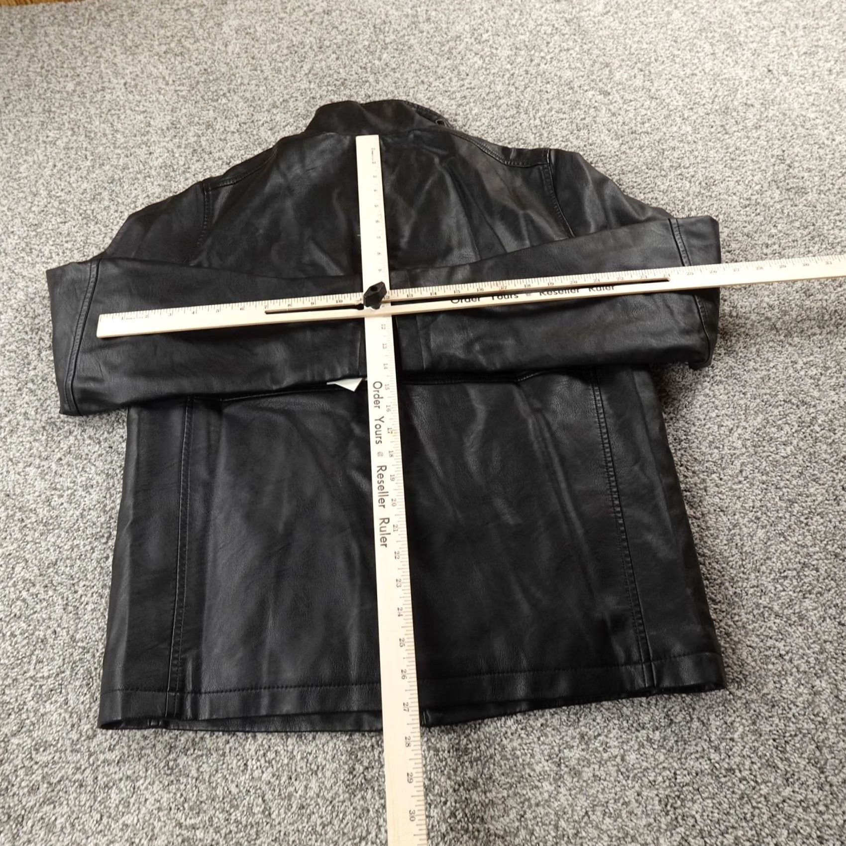 Dockers Dockers Jacket Mens S Black Faux Leather Moto Biker Full Zip Coat Lined Work Size US S / EU 44-46 / 1 - 5 Thumbnail