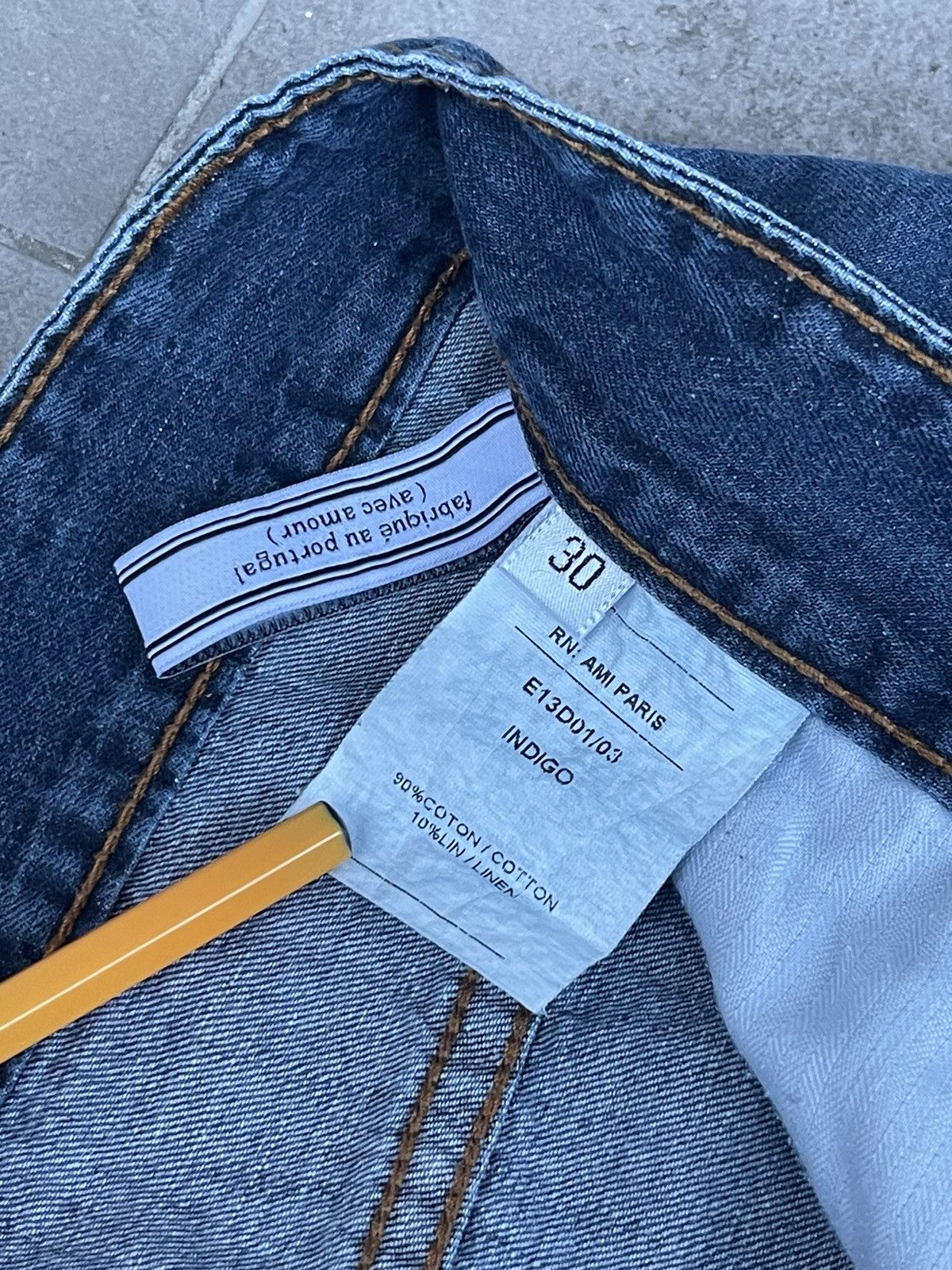 AMI AMI Alexandre Mattiussi Indigo Denim Pants Size US 30 / EU 46 - 19 Thumbnail