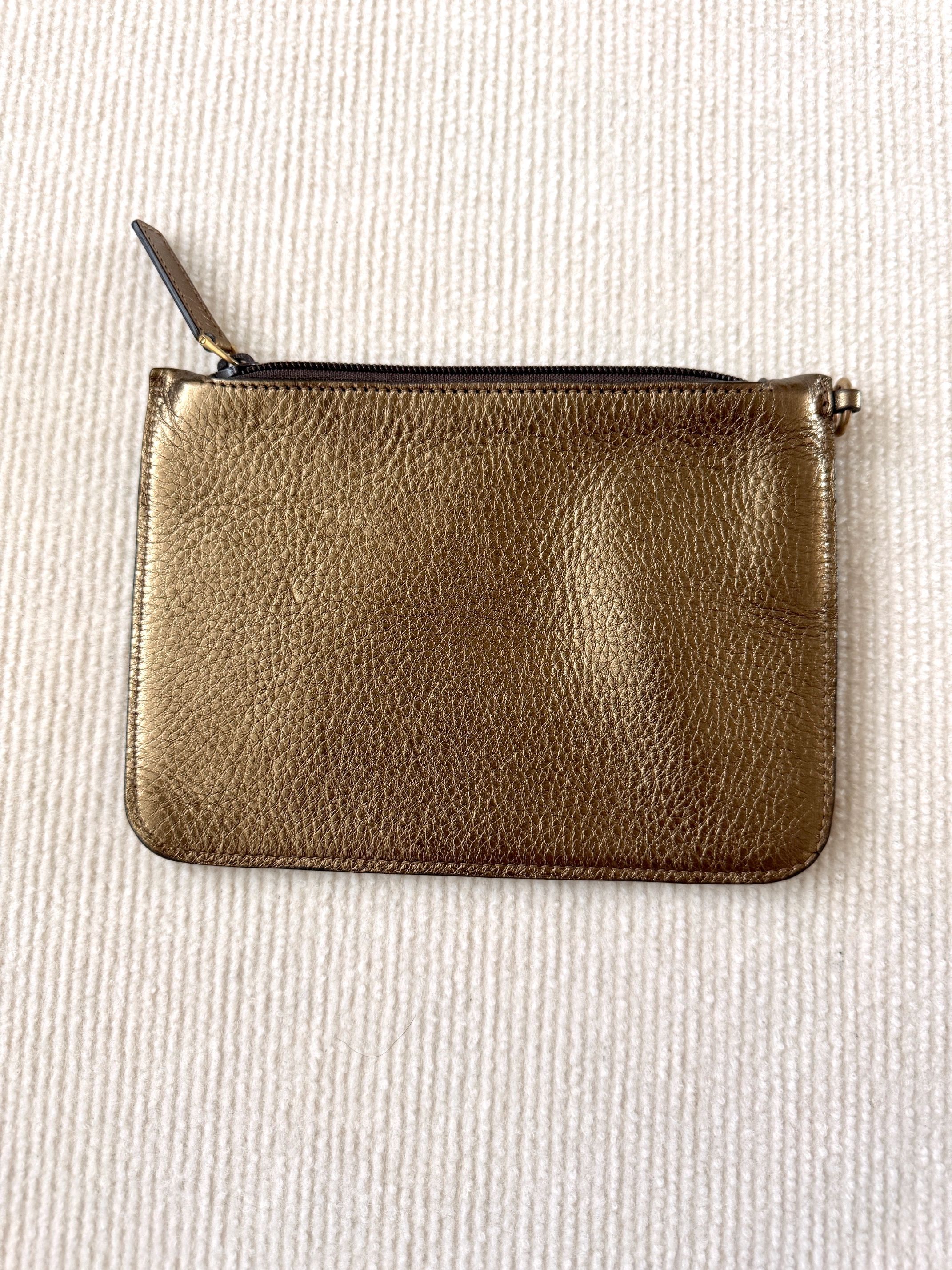 Yves Saint Laurent Yves Saint Laurent YSL Unisex Gold Leather Pouch Case Size ONE SIZE - 8 Thumbnail