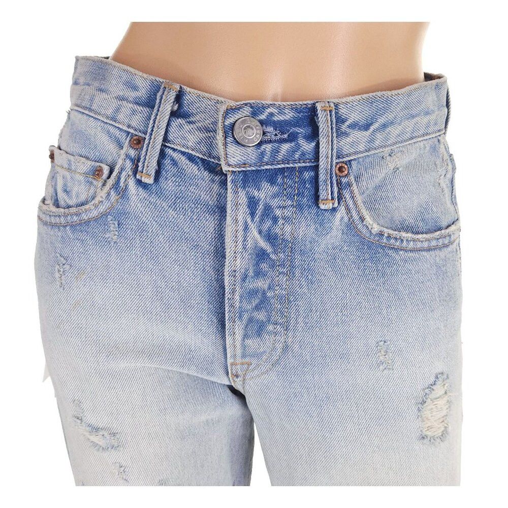 GRLFRND GRLFRND Karolina High-Rise Raw Edge Jeans 24 XXS Dont Cry Size 25" / US 0 / IT 36 - 3 Thumbnail