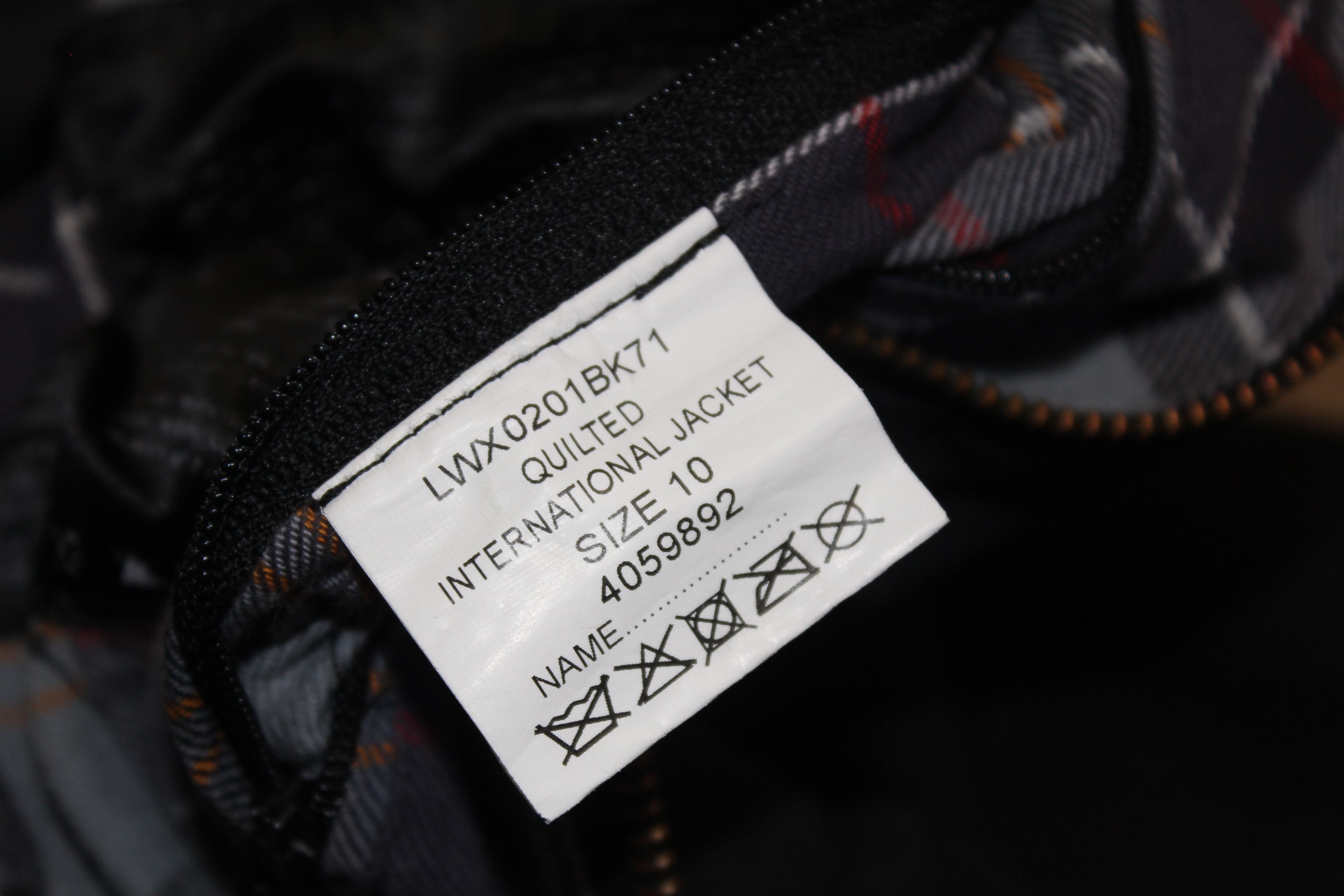 Barbour Ladies BARBOUR International Black Wax Jacket Size M Size M / US 6-8 / IT 42-44 - 6 Thumbnail