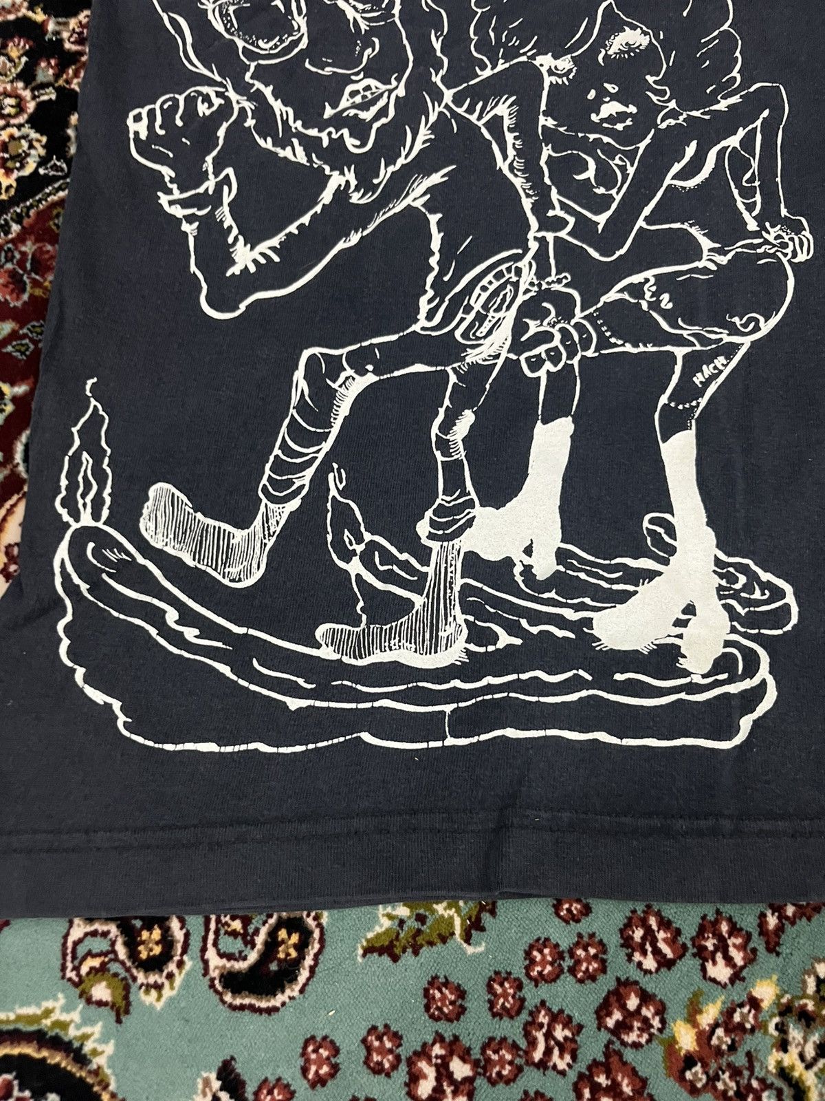 Hysteric Glamour 🔥 FUNK DEATH PUNK SUNFADED TRAVIS SCOTT STYLE TEE Size US L / EU 52-54 / 3 - 6 Thumbnail