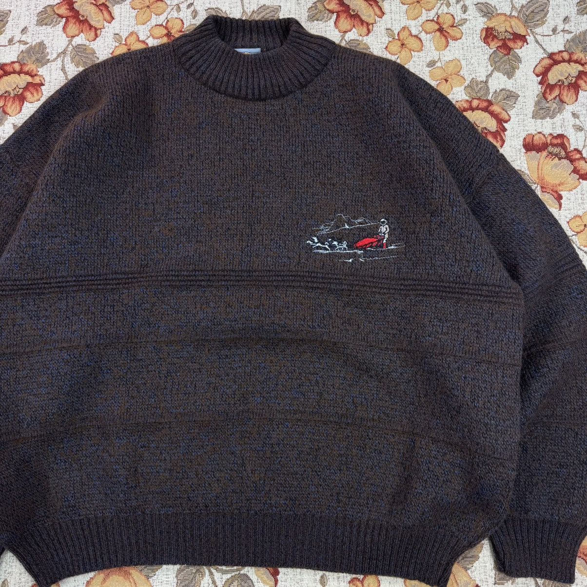 Vintage Vintage Cute Knit Embroidered Logo Ski Cottage Eclectic Boxy Size US L / EU 52-54 / 3 - 2 Thumbnail