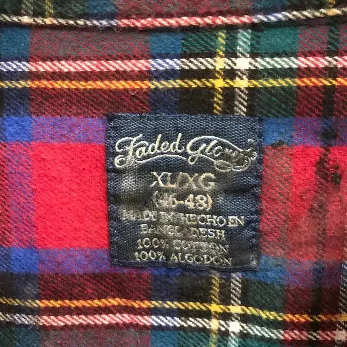 Vintage Faded Glory Plaid Tartan Flannel Shirt 👕 Size US XL / EU 56 / 4 - 3 Thumbnail
