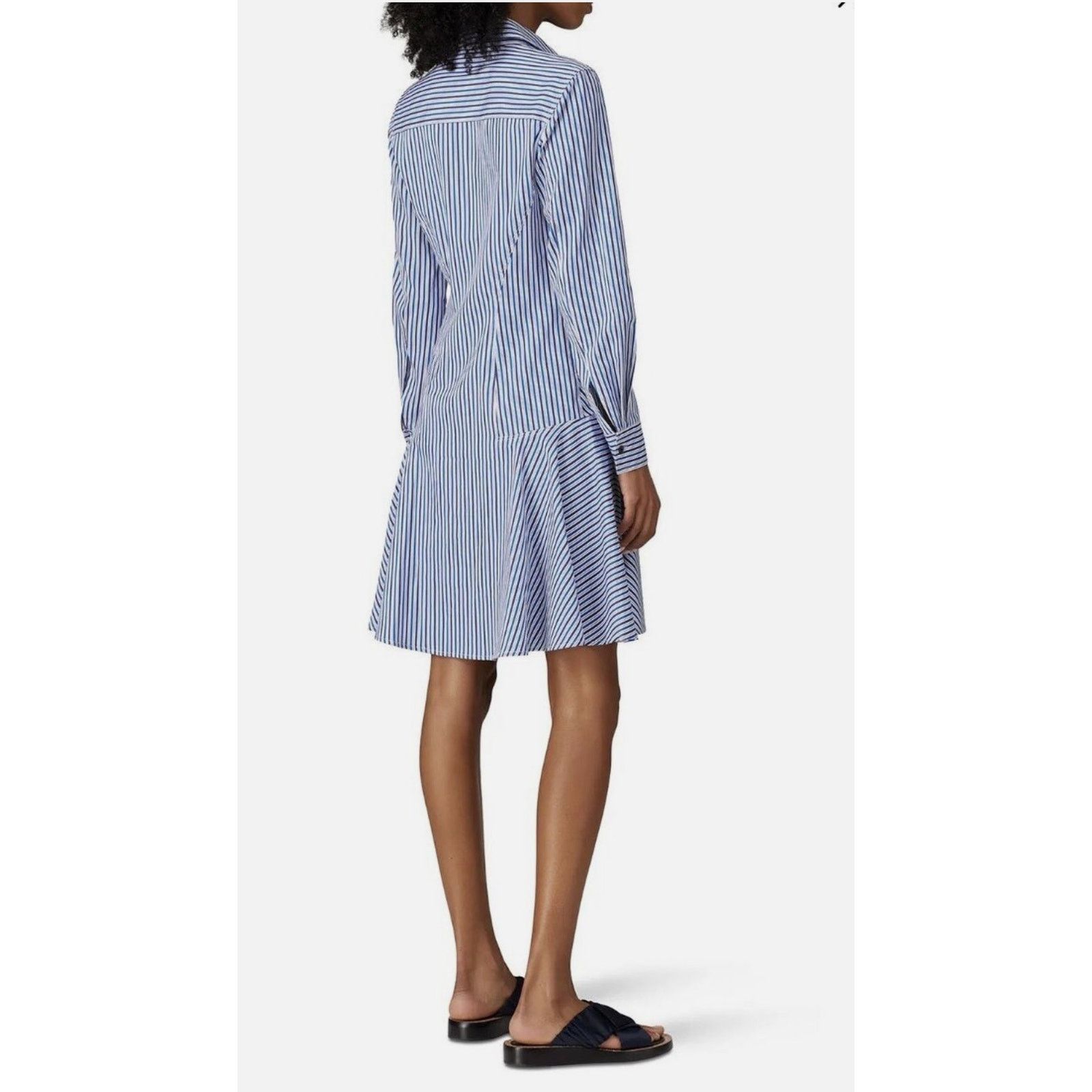 Derek Lam 10 Crosby Derek Lam Collective, Striped Button Down Dress, size: 44 Size L / US 10 / IT 46 - 3 Thumbnail