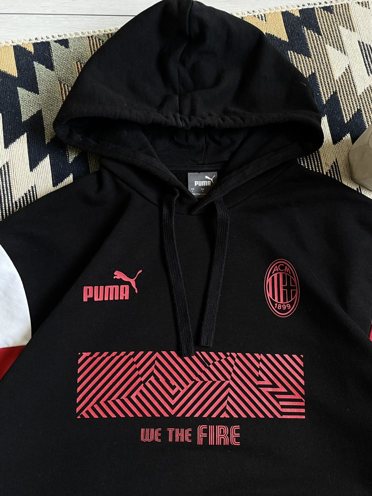 Puma Vintage Puma AC Milan Soccer Blockcore Hoodie Size US L / EU 52-54 / 3 - 6 Thumbnail