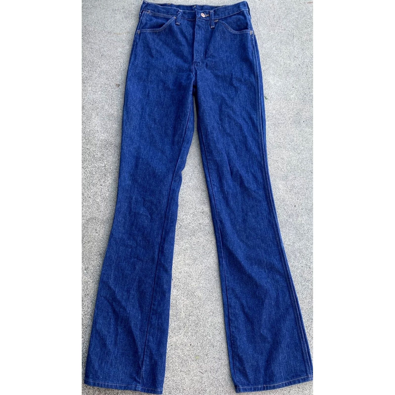 Wrangler VINTAGE Wrangler Jeans Talon Zipper 945 DEN 29 X 38 Cowboy Core Jeans Mens Denim 70s Flared Western Bell Bottomance Size US 29 - 5 Thumbnail