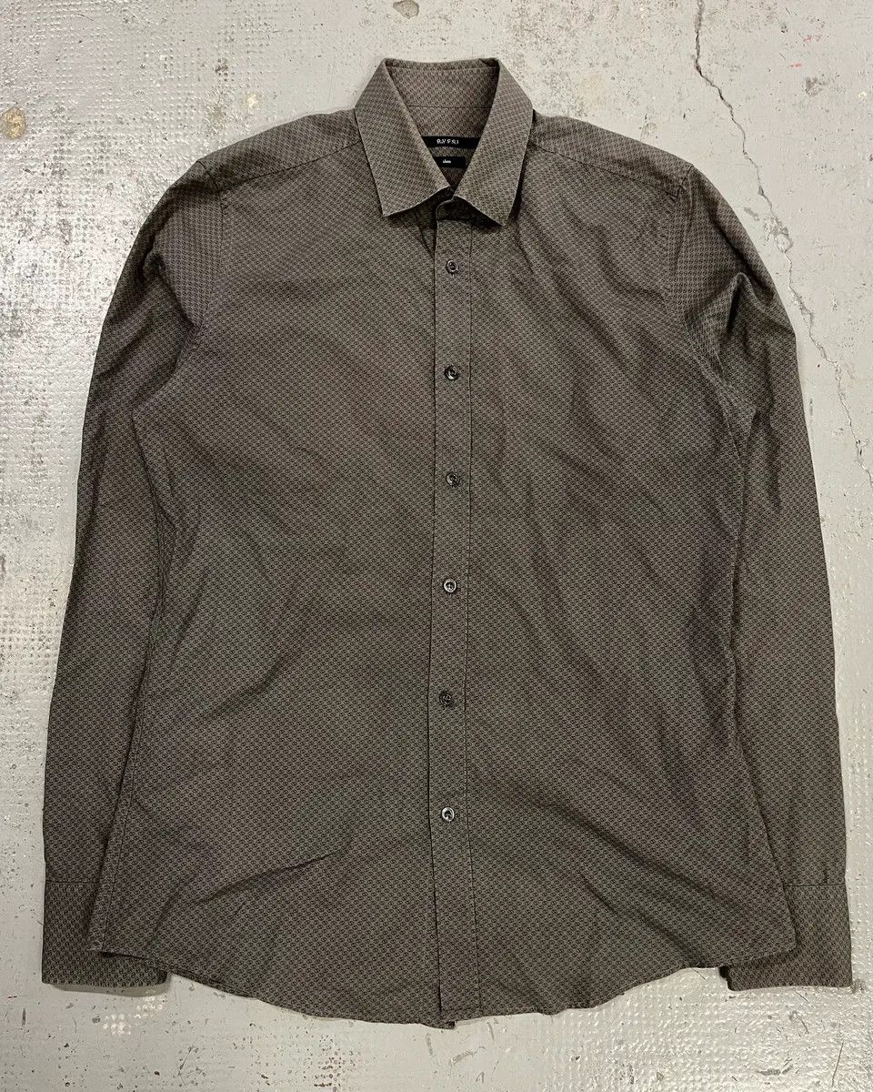 Gucci SS2010 Gucci Grey Monogram Slim Shirt by Frida Giannini Size US M / EU 48-50 / 2 - 4 Thumbnail