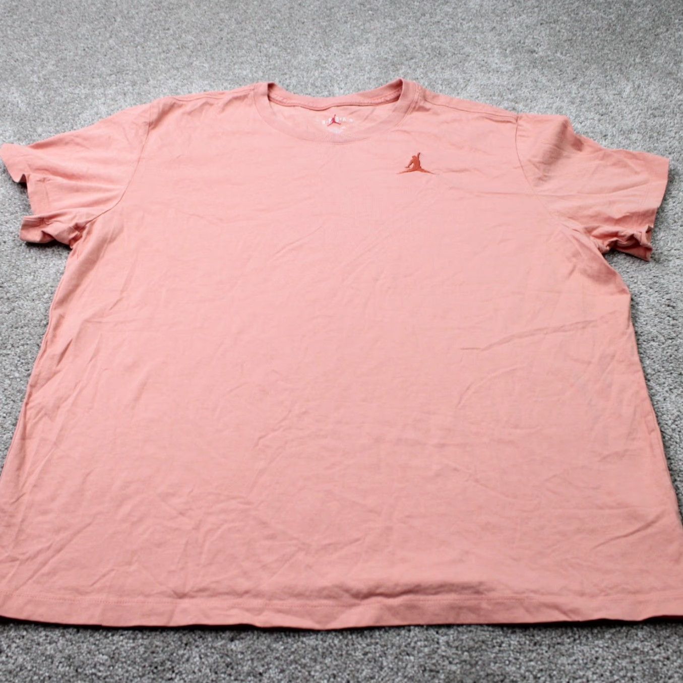 Jordan Brand Jordan Shirt Mens 2XL XXL Pink Embroidered Jumpman Logo Cotton Short Sleeve T-Shirt Size US XXL / EU 58 / 5 - 2 Thumbnail