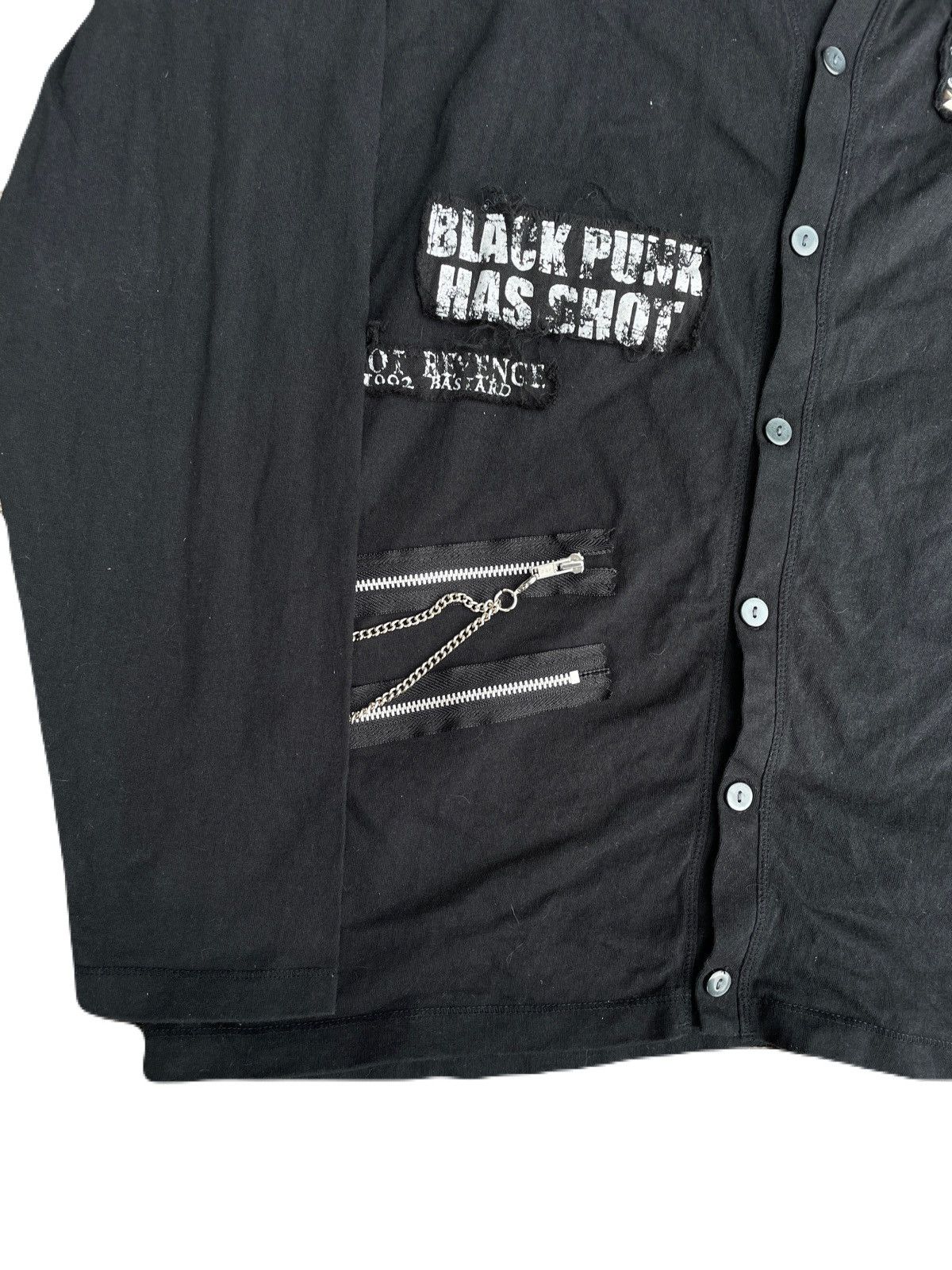 2000s Japanese archive Vkei Poem Patch Grunge Cardigan