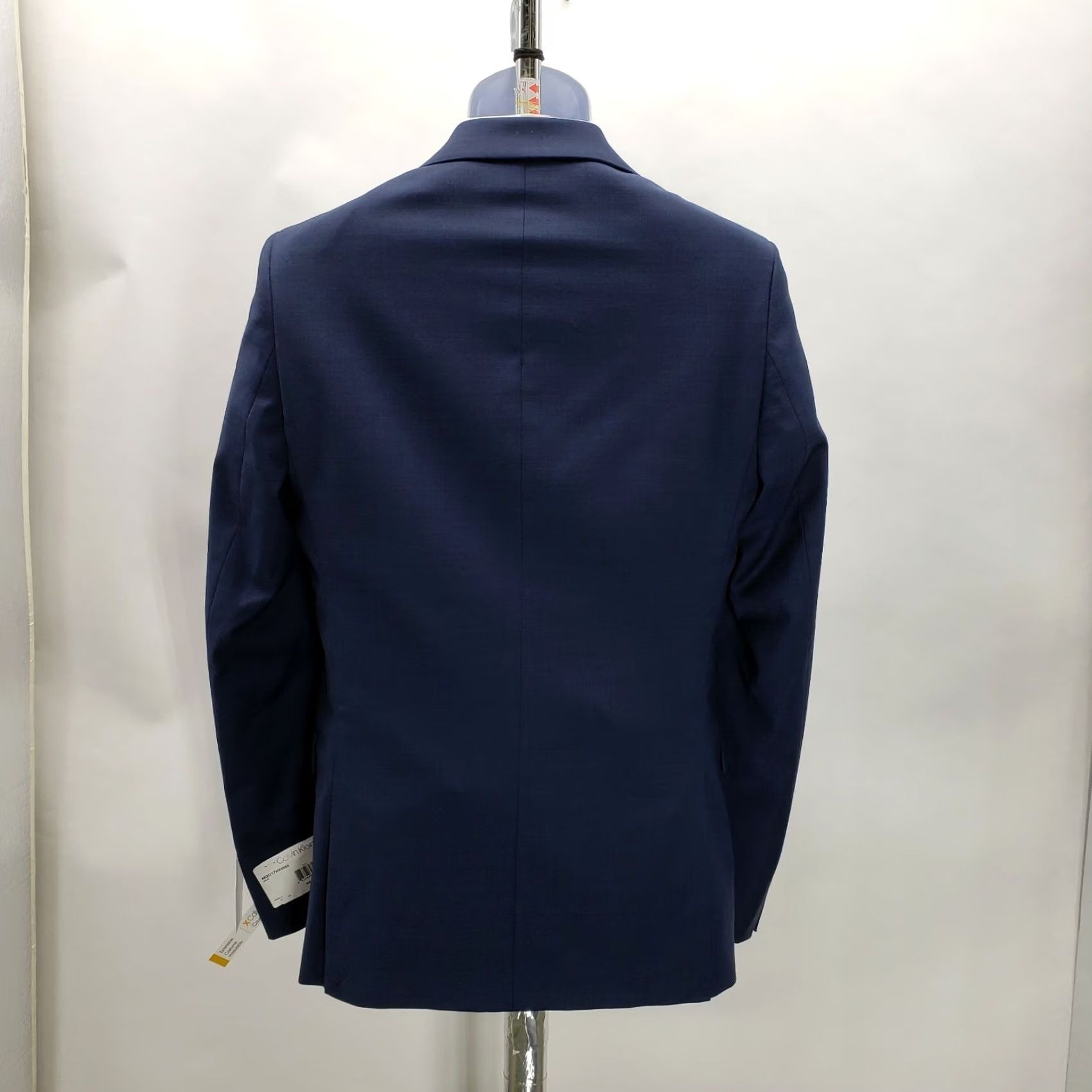 Calvin Klein Calvin Klein MILO Stretch Skinny Fit Blue Dress Suit Jacket 44L Mens Wool/Polyester/Spandex Notch Lapel Long Coat Jacket Single-Breasted 1 Piece Size 44R - 3 Thumbnail