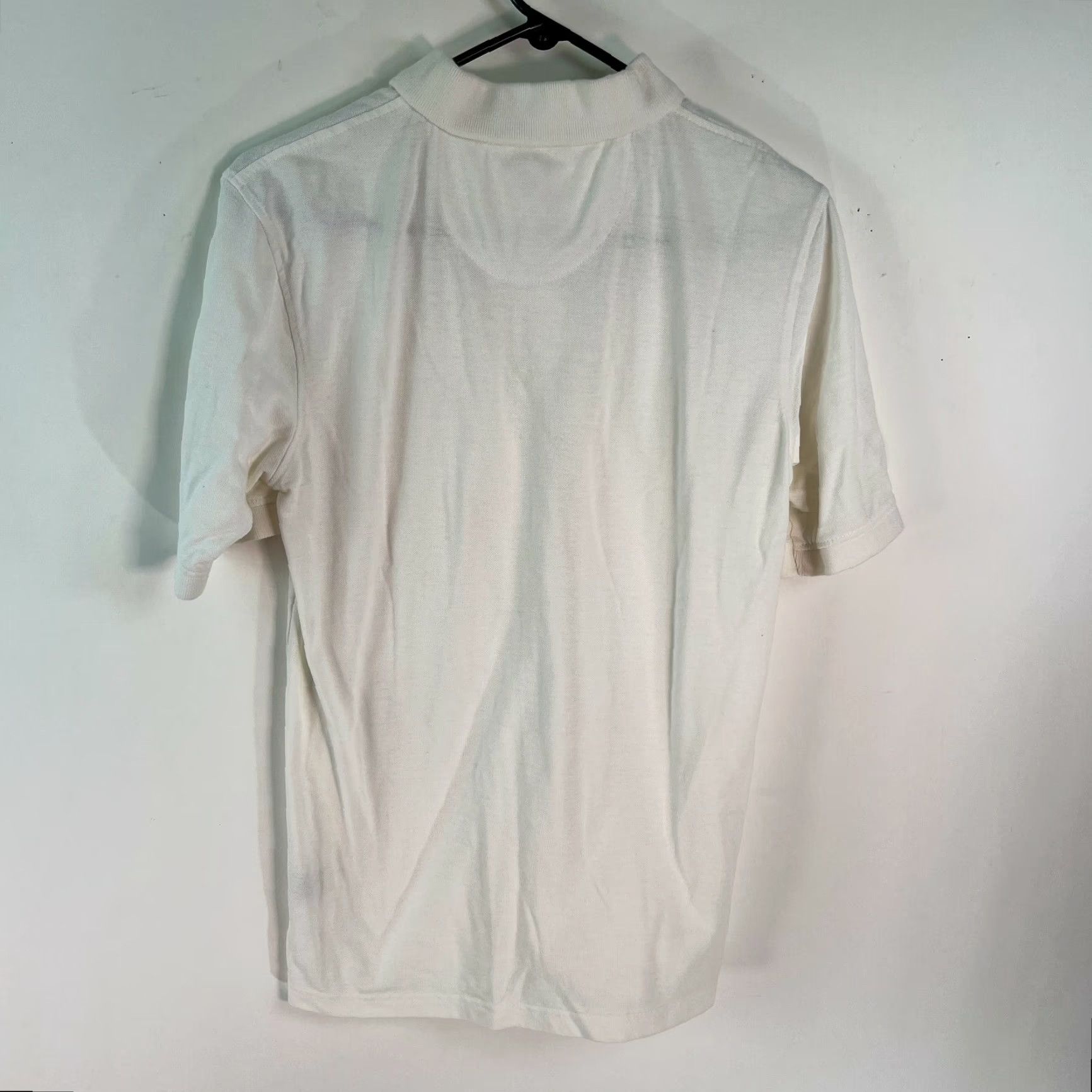 Vintage Covington Polo Shirt Mens Short Sleeve Ivory 100% Cotton Size M Regular Chest 40" Classic Carry Casual Shirt Size US M / EU 48-50 / 2 - 2 Thumbnail