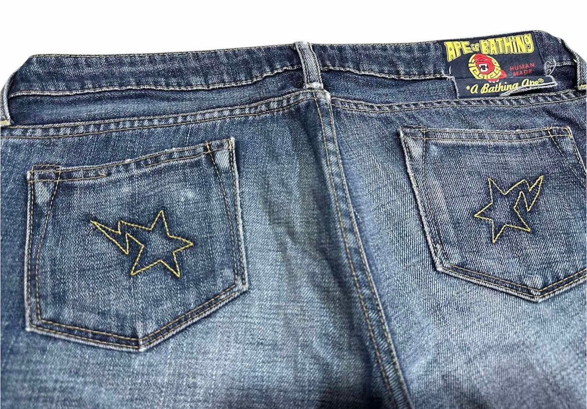 Bape 🔥Y2K Vintage Bape x Human Made Denim 2005 Distressed Size US 32 / EU 48 - 4 Thumbnail