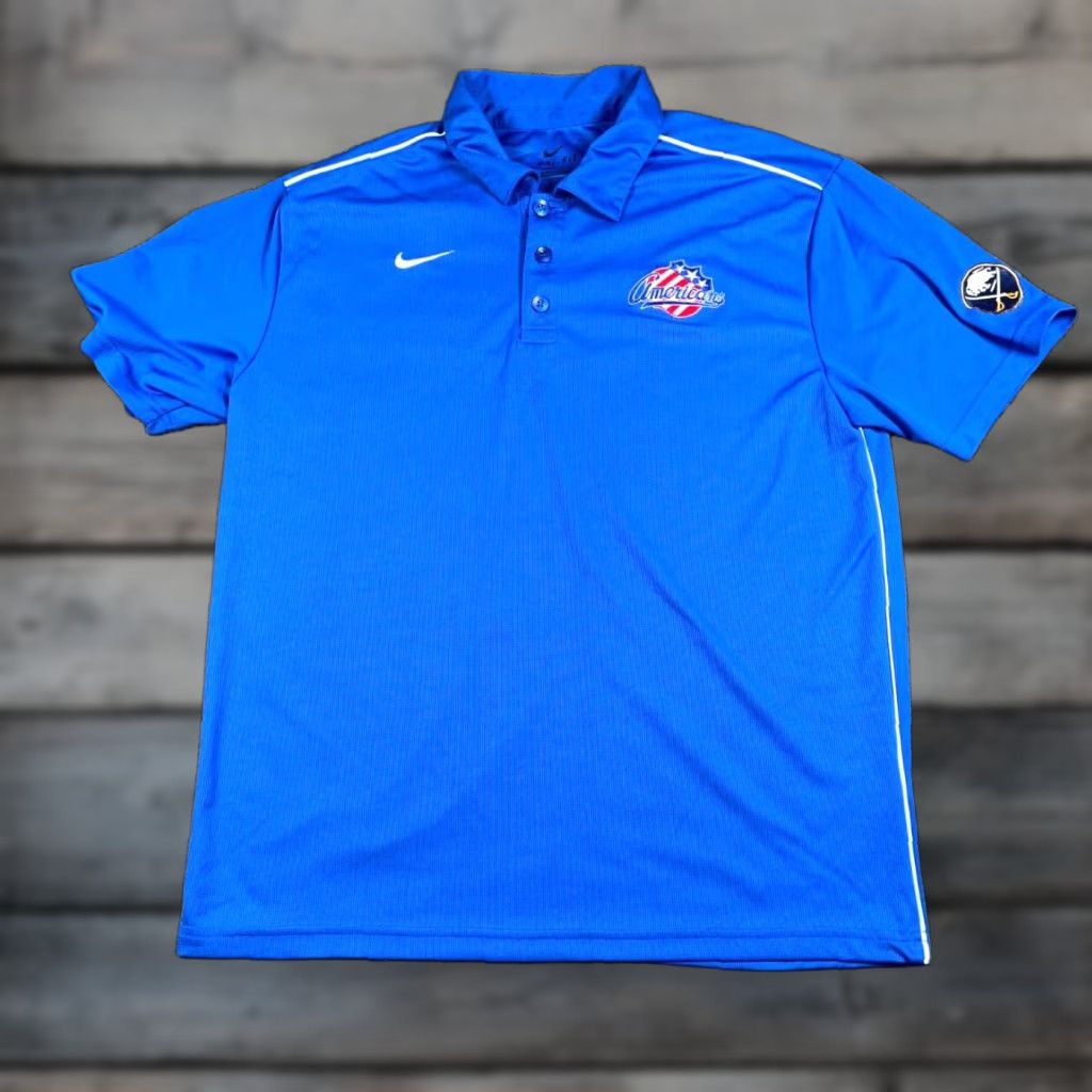 Nike Nike Dri-Fit Americans Polo Shirt Adult Large Blue Embroidered Patriotic Shirt Mens Polo Size US L / EU 52-54 / 3 - 1 Thumbnail