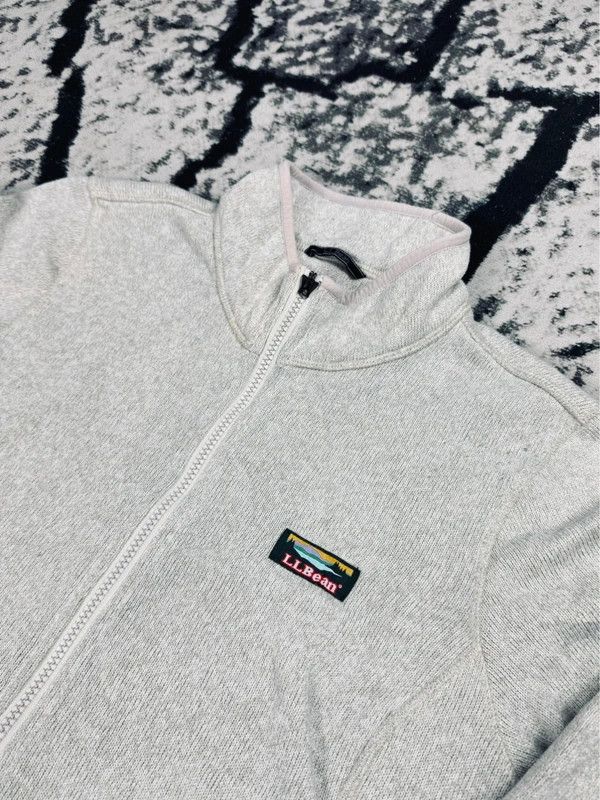 L.L. Bean LL bean fleece zip jacket gray white M Size M / US 6-8 / IT 42-44 - 3 Thumbnail