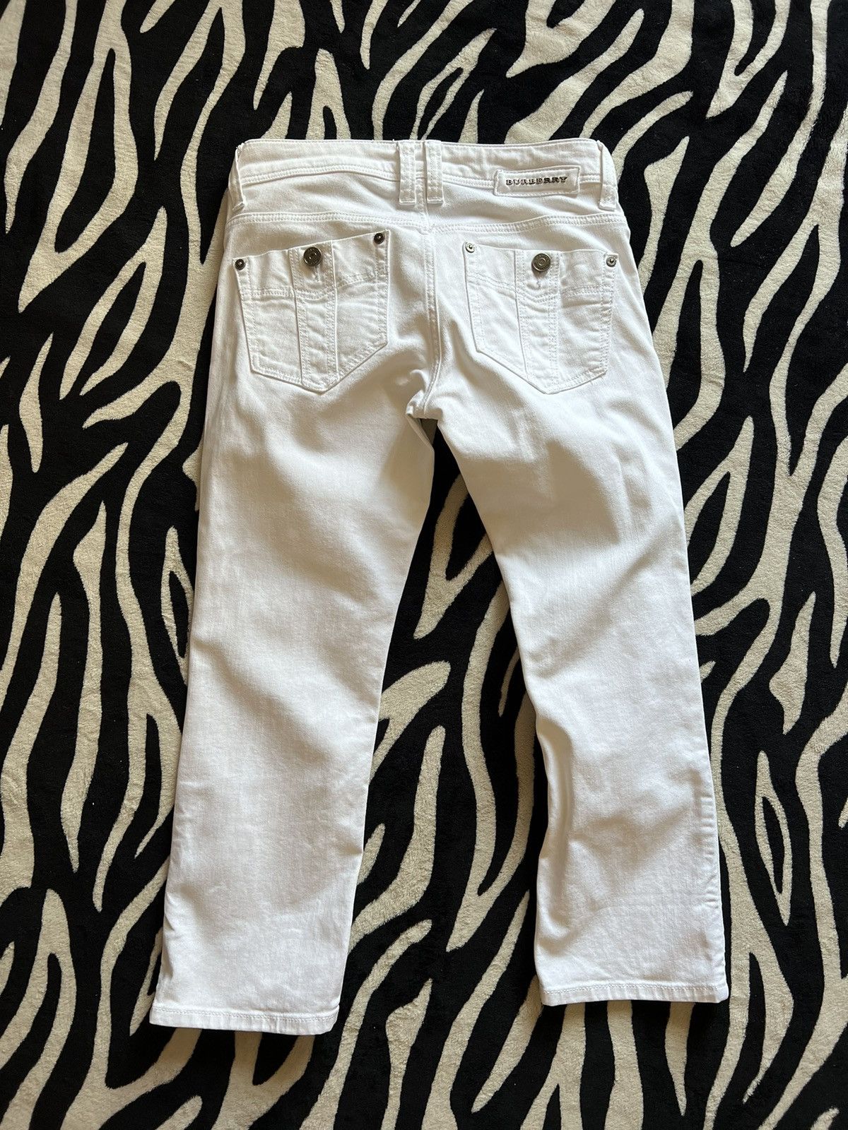 Burberry Burberry Brit Women’s Buckingham Skinny Leg Size 26 White Size 26" / US 2 / IT 38 - 10 Thumbnail