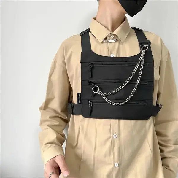 Japanese Brand Hip-hop Tactical Vest Bag Size ONE SIZE - 2 Thumbnail