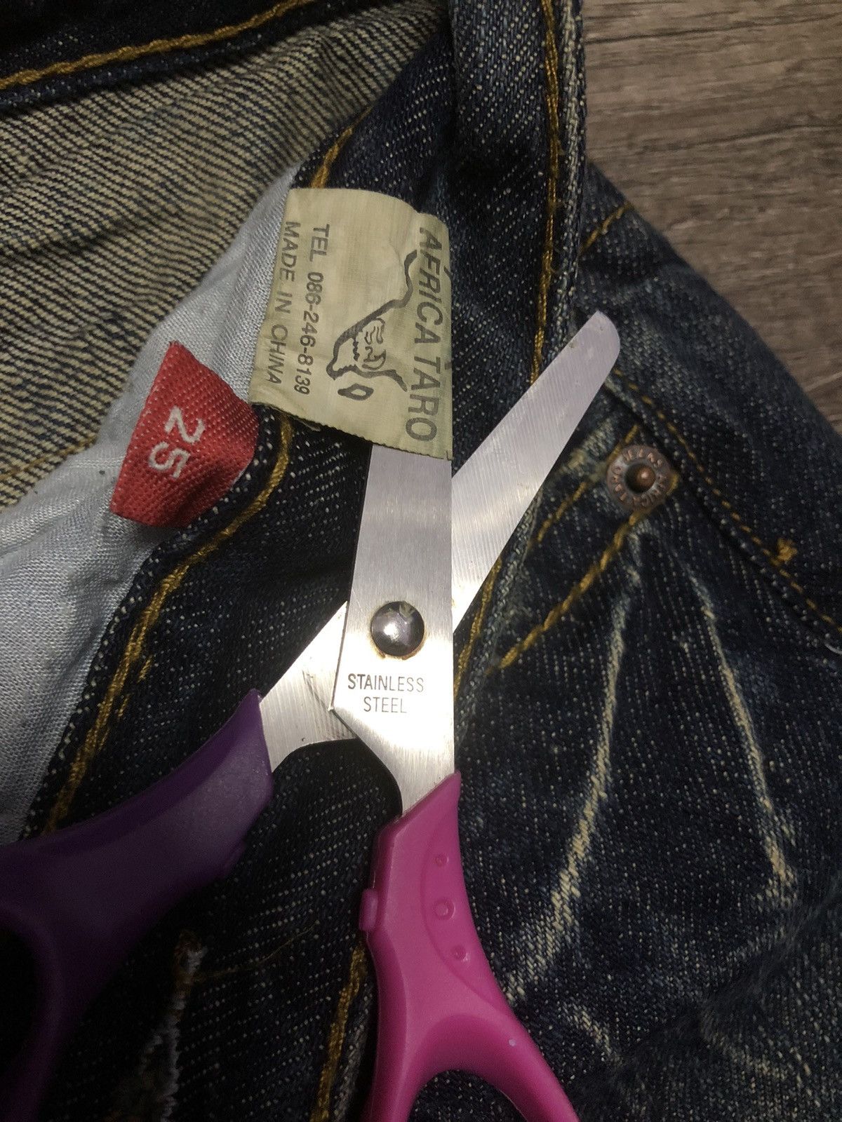 Japanese Brand VINTAGE AFRICA TARO DENIM FLARED JEANS Size 28" / US 6 / IT 42 - 20 Thumbnail