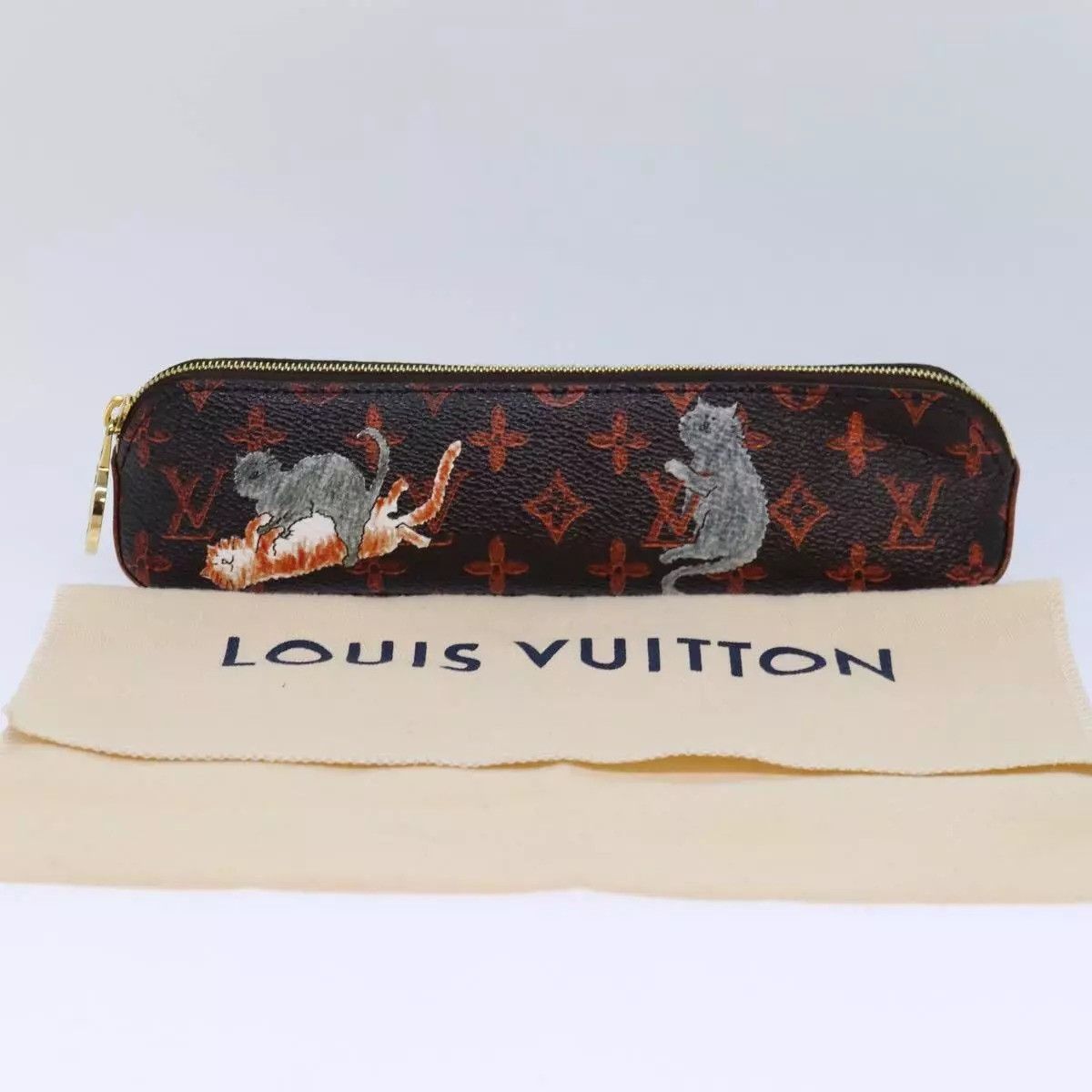 Louis Vuitton LOUIS VUITTON Catgram Trousse Elizabeth Pen Case Brown Size ONE SIZE - 11 Thumbnail