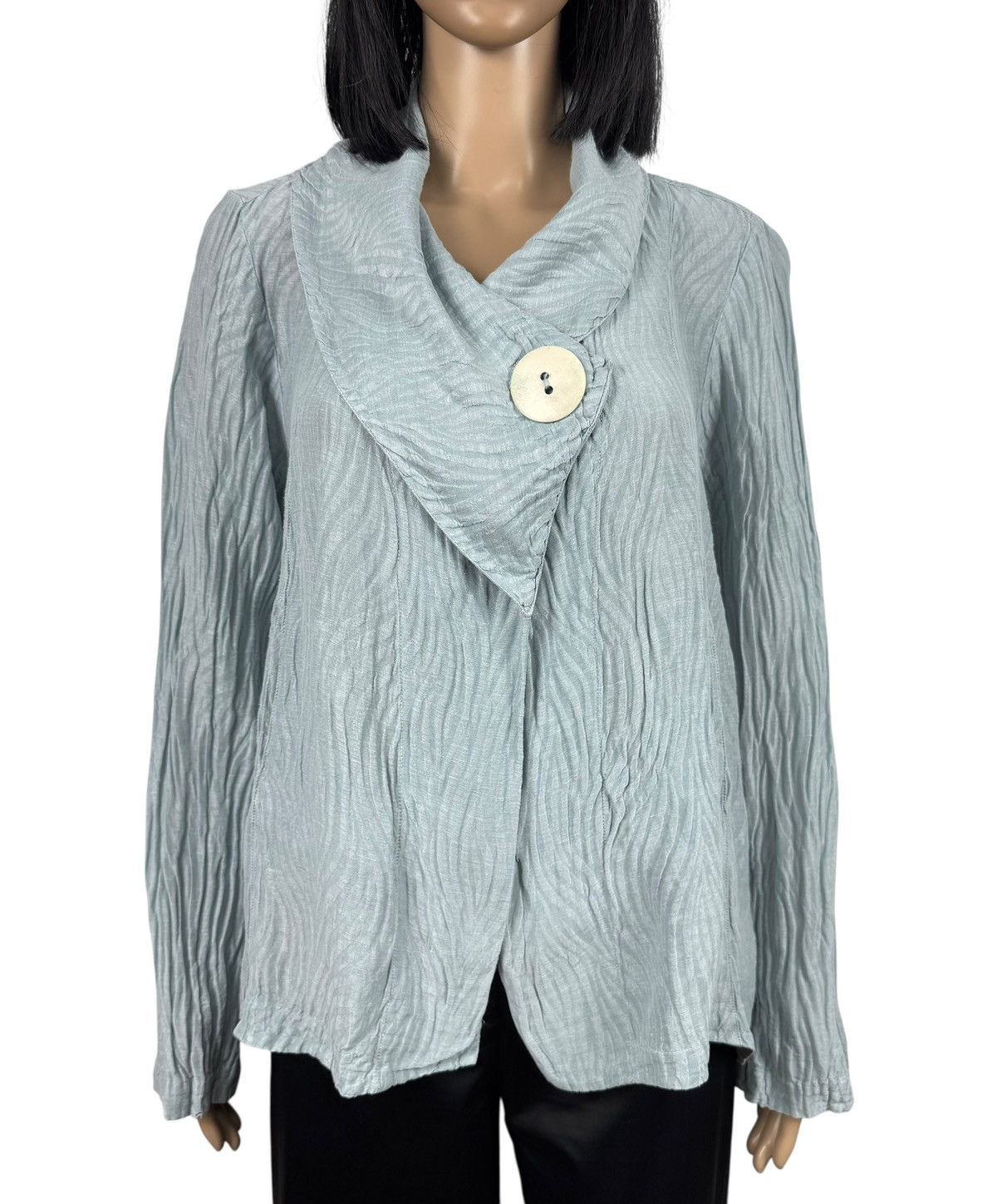 Other Grizas Pleated Lightweight Jacket Silk Linen size L Size L / US 10 / IT 46 - 2 Thumbnail