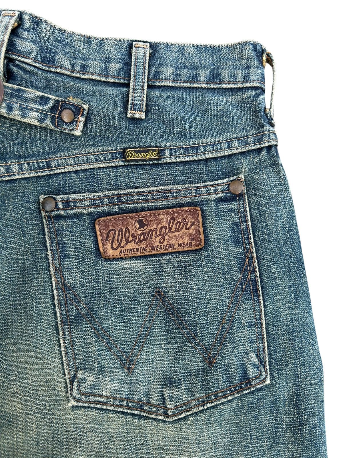 Kapital Vintage Buckle Back Wrangler Blue Bell Distressed Denim Jean Size US 30 / EU 46 - 8 Thumbnail