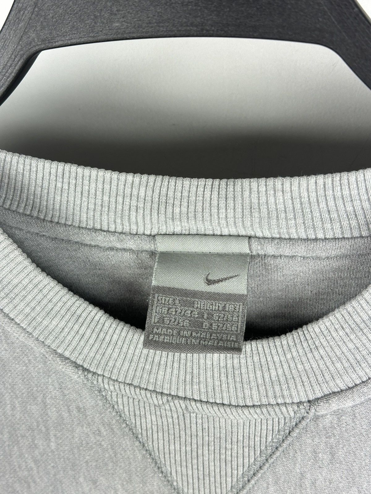 Nike × Vintage Vintage Y2K Nike Air Force Big Logo Baggy Sweatshirt Grey Size US L / EU 52-54 / 3 - 4 Thumbnail