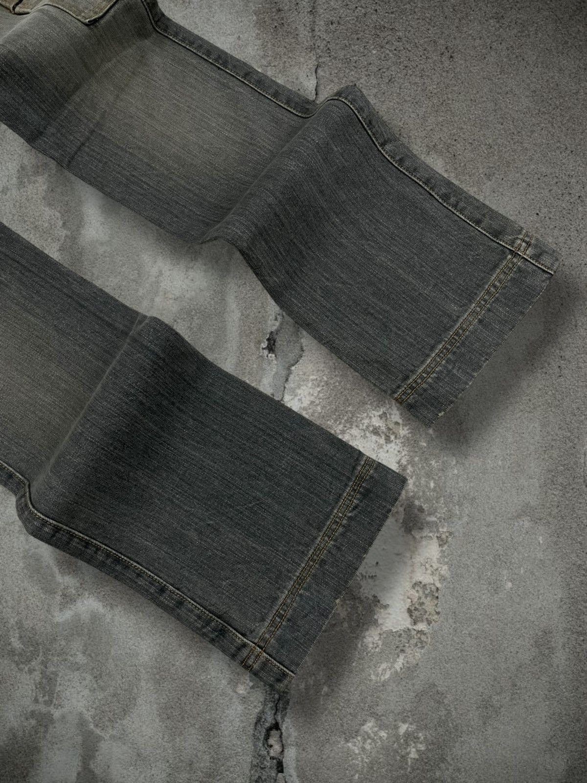 Japanese Brand Vintage 1990s Designer Japan Edge On All Green Mudwash Denim Size US 29 - 5 Thumbnail