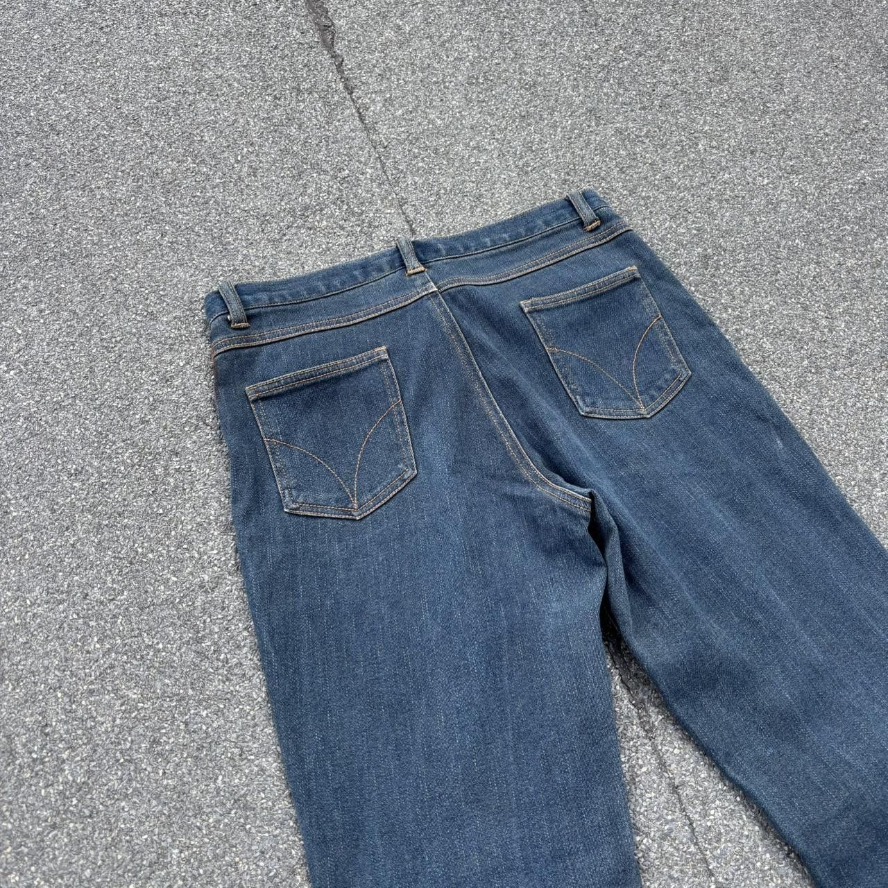 Japanese Brand × Vintage Vintage y2k 90s flared painted avant garde jeans Size US 32 / EU 48 - 7 Thumbnail