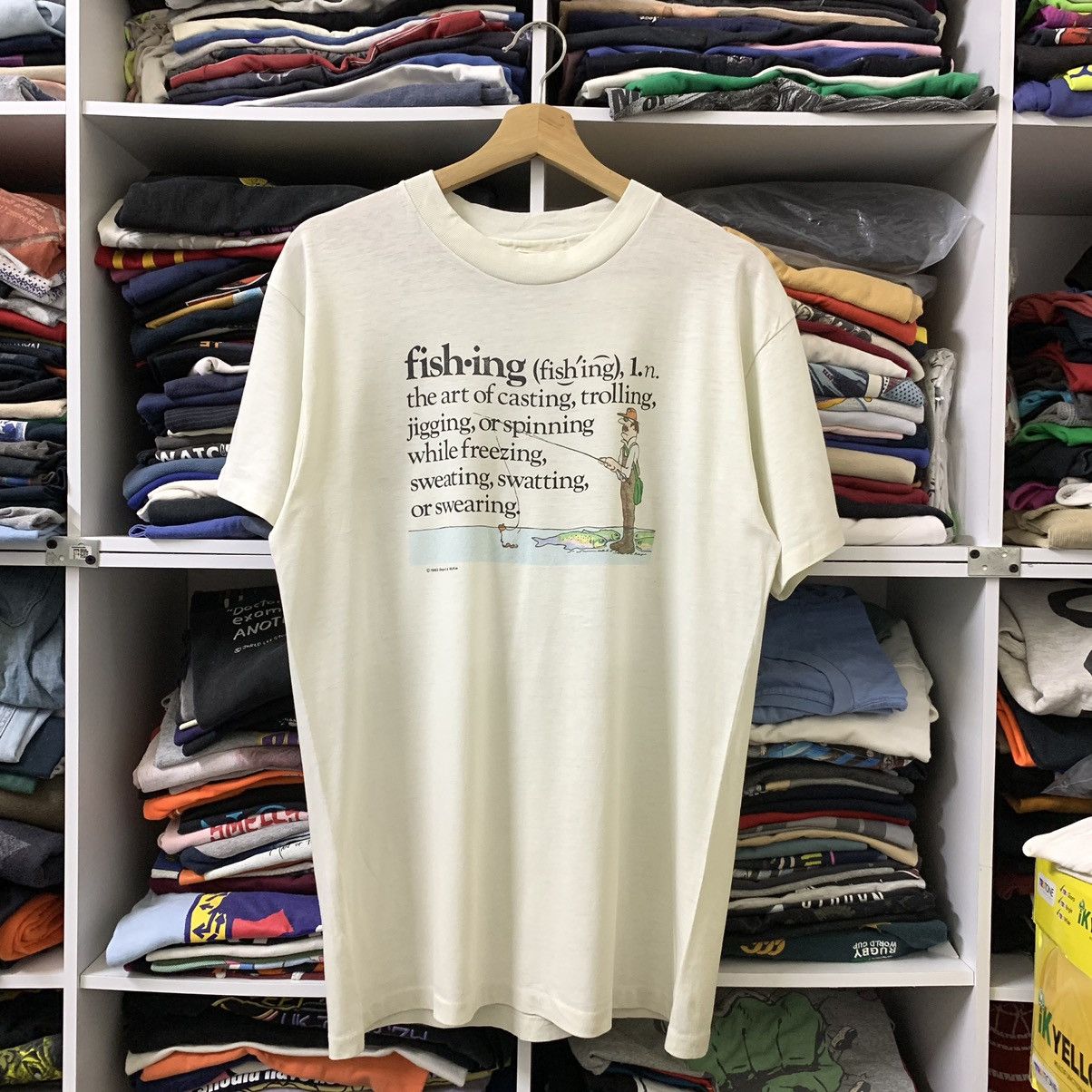 Vintage 80’s FISHING MEANING Size US L / EU 52-54 / 3 - 1 Thumbnail