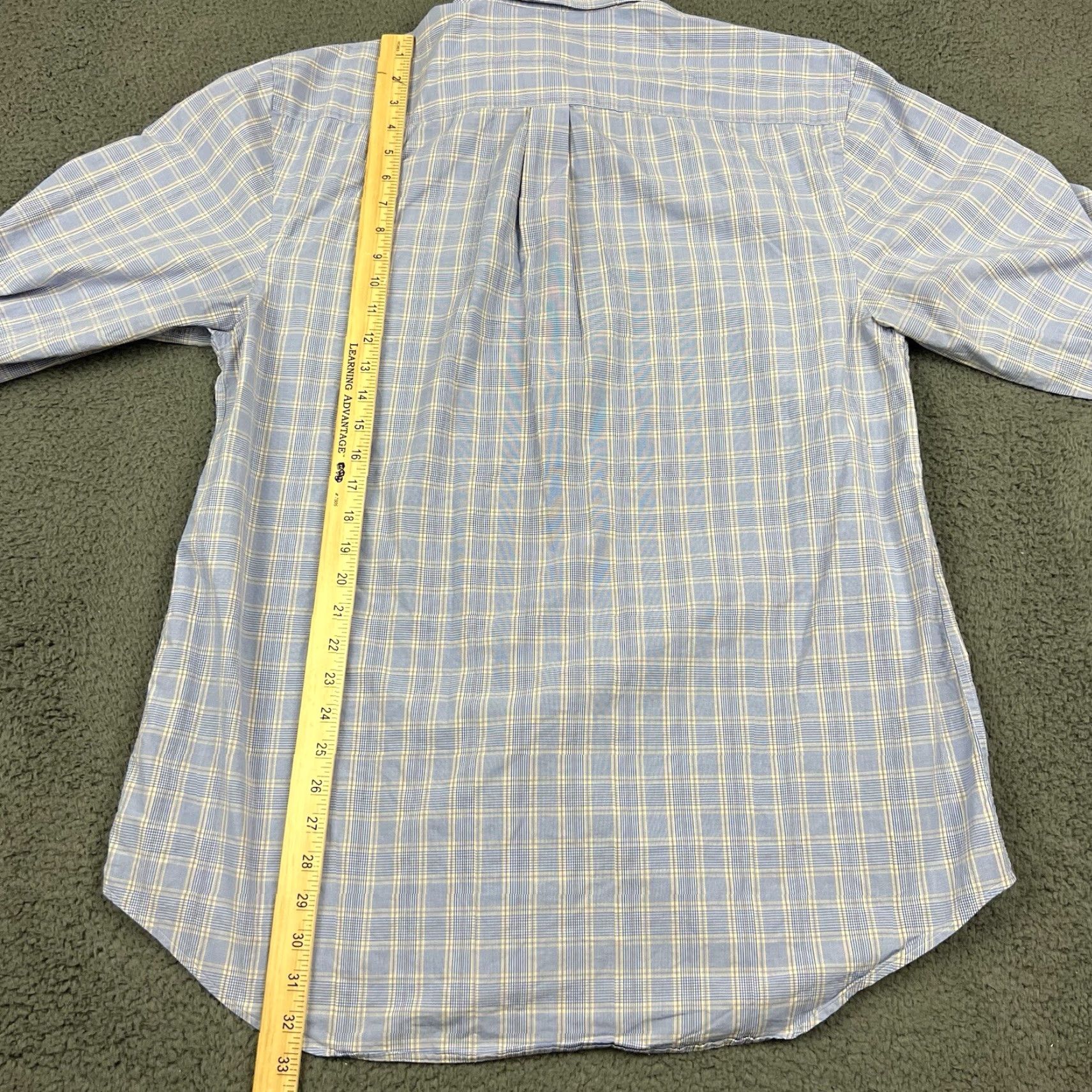 Peter Millar Peter Millar Shirt Mens XL Blue Plaid Linen Long Sleeve Button-Up Size US XL / EU 56 / 4 - 5 Thumbnail