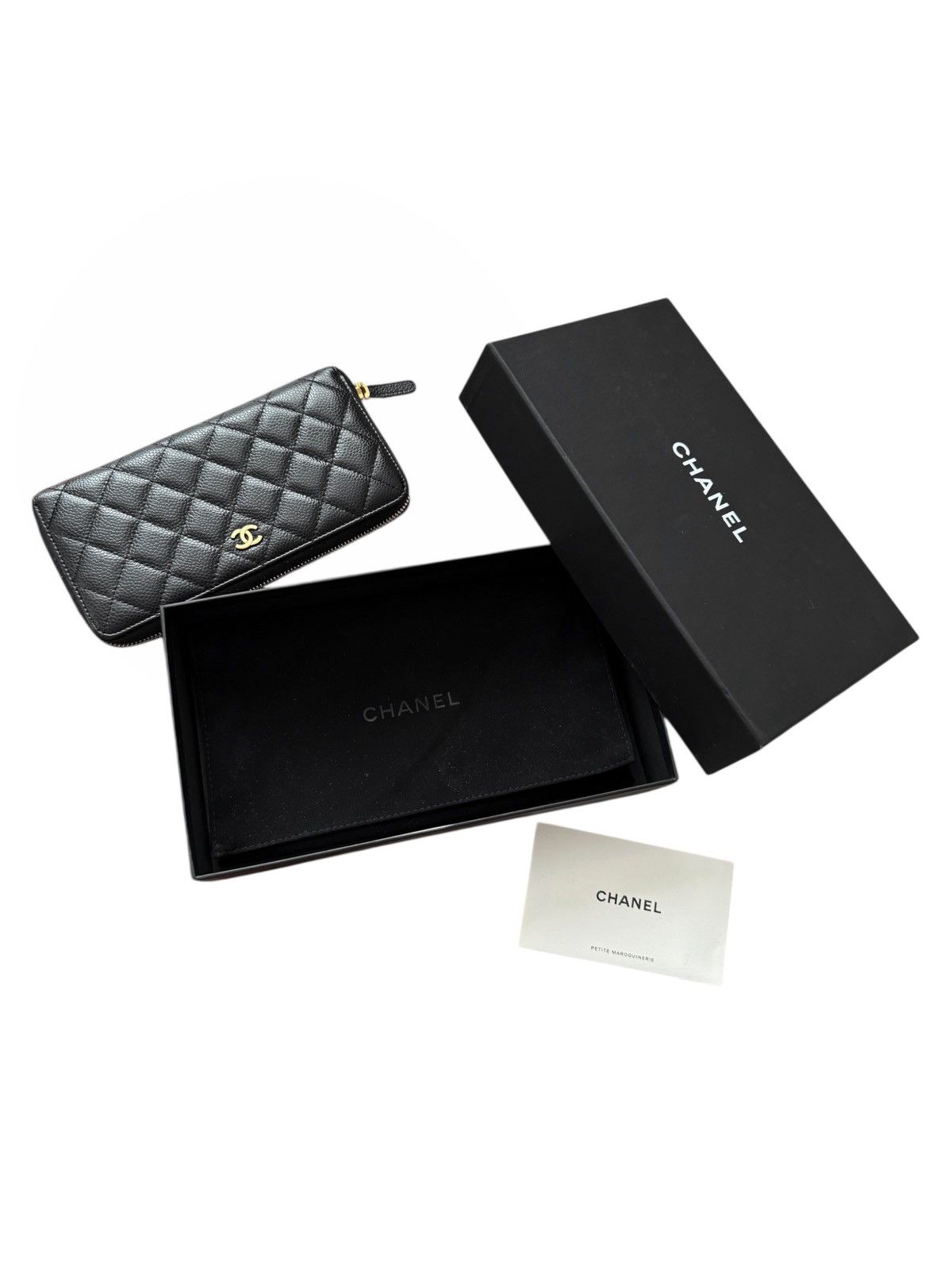 Chanel Caviar Quilted Pebble Leather Gold Zip Wallet Size ONE SIZE - 1 Thumbnail