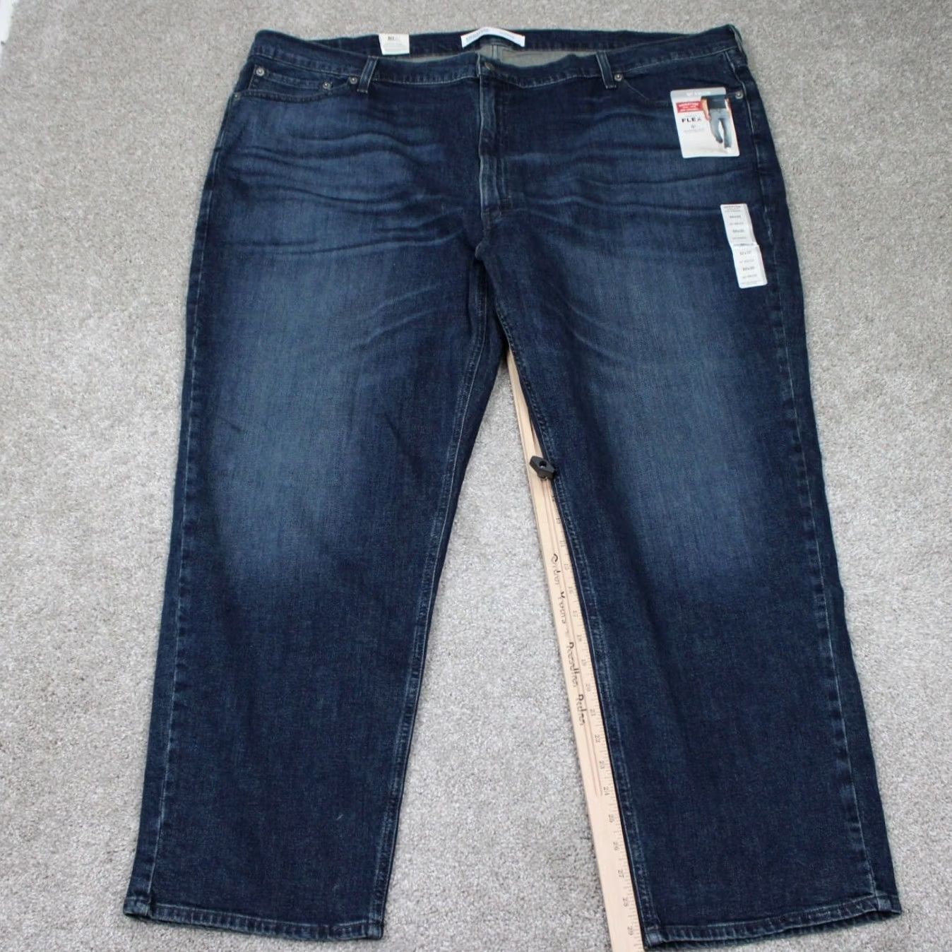 Levi's Signature by Levi Strauss Jeans Mens 50x30 Blue Athletic Premium Flex 5-Pocket Denim Jeans Straight Size US 34 / EU 50 - 3 Thumbnail