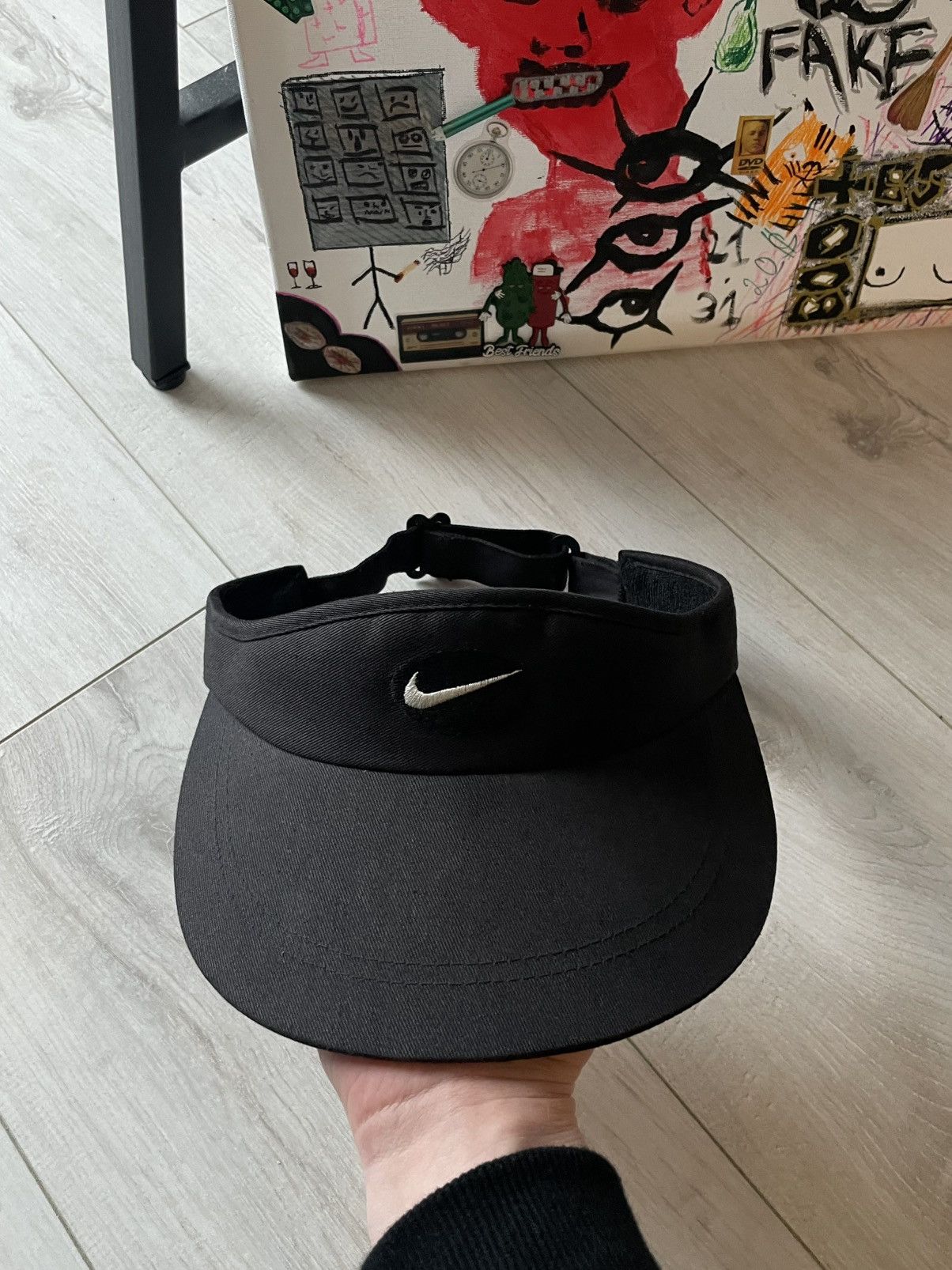 Nike Vintage 90’s Nike Dri-FIT Ace Swoosh Visor Hat Cap Swoosh Size ONE SIZE - 2 Thumbnail