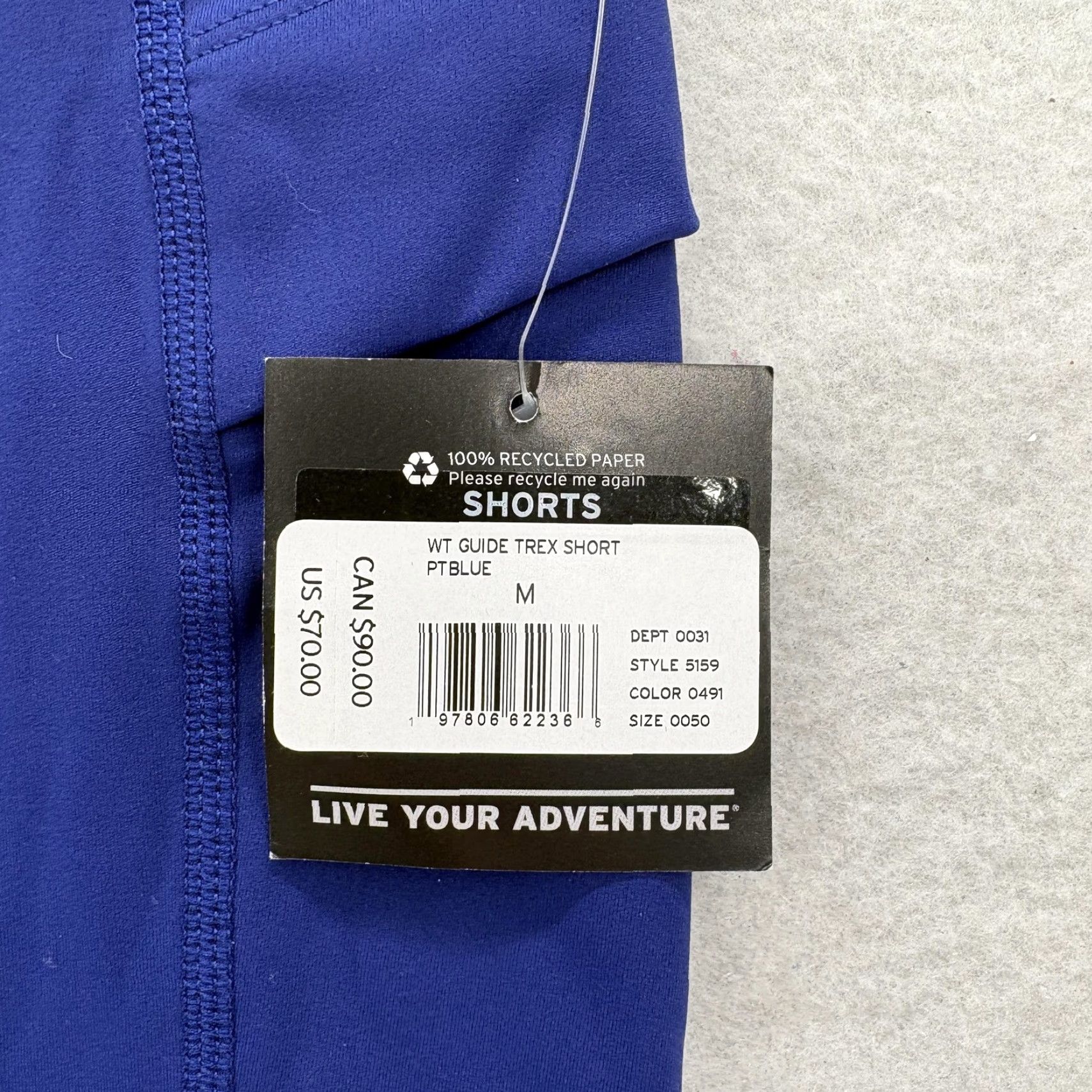 Eddie Bauer VINTAGE Eddie Bauer Guide Trex Shorts Womens M Blue Compression 8 Inch Hiking Gym Size 32" / US 10 / IT 46 - 3 Thumbnail