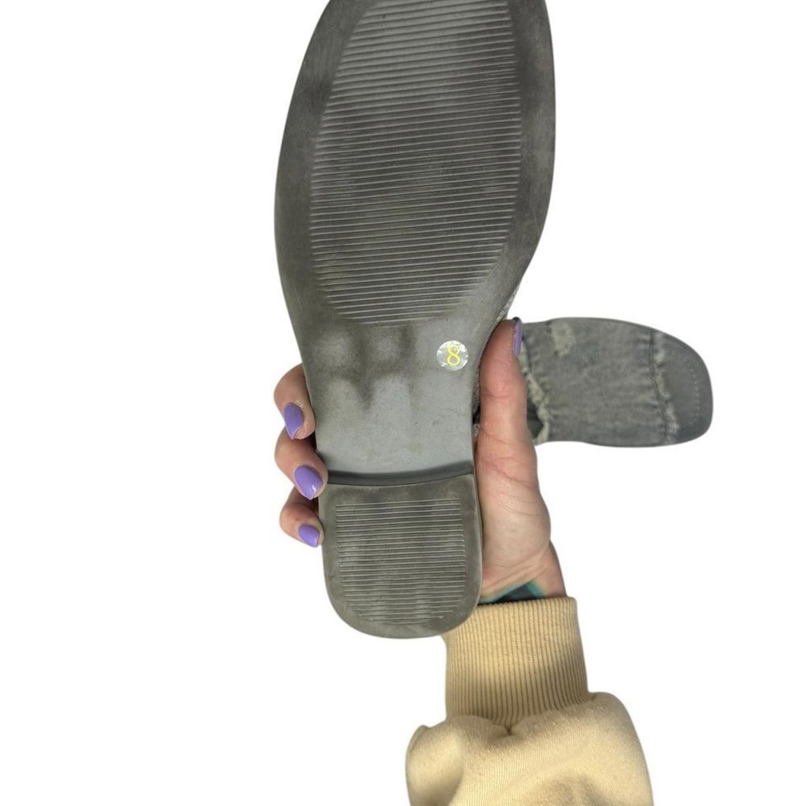 Designer Reitoye. Women's Flat Denim Sandals. Size 8. Size US 8 / IT 38 - 6 Thumbnail