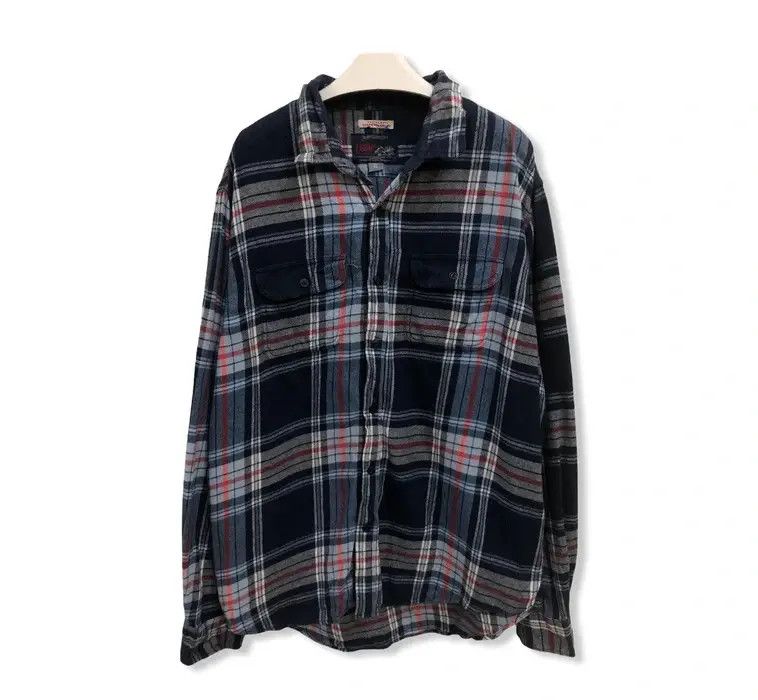 Flannel × Vintage Vintage Old Navy Checked Plaid Tartan Flannel Shirt 👕 Size US XL / EU 56 / 4 - 1 Thumbnail