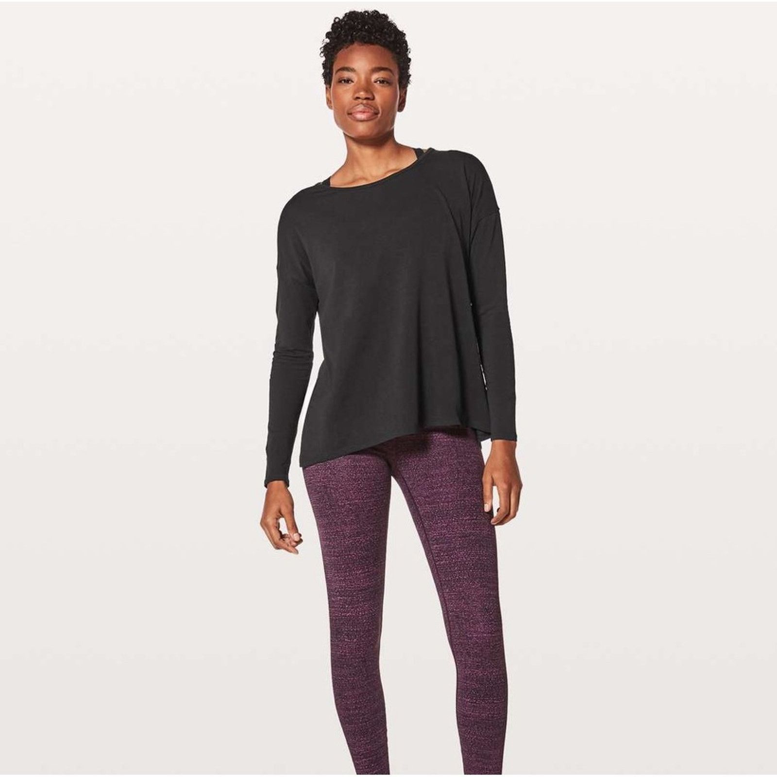 Lululemon Lululemon Back Into It Long Sleeve in Black Top Crossover Size M / US 6-8 / IT 42-44 - 3 Thumbnail