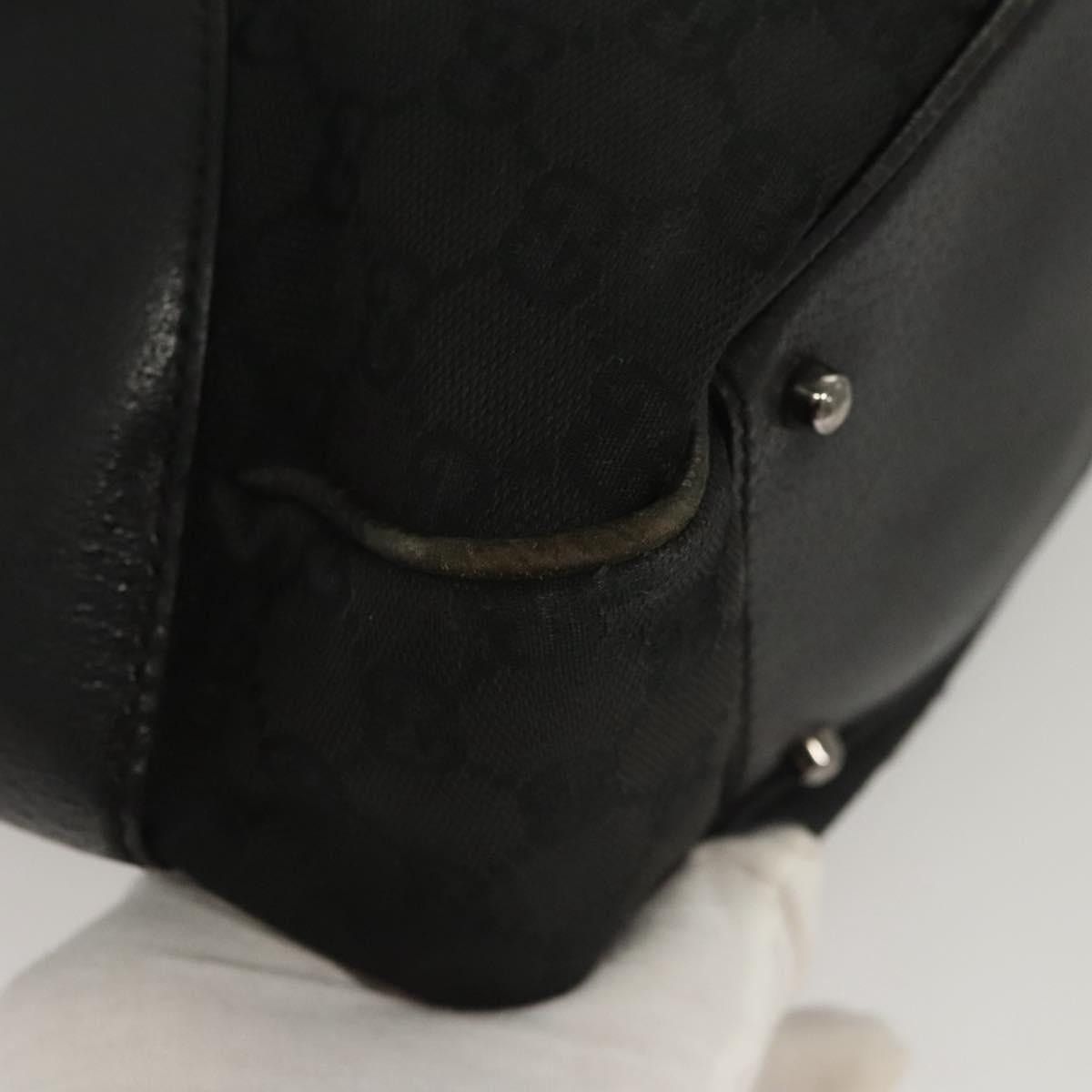 Gucci GUCCI GG Canvas Tote Bag Black Silver Size ONE SIZE - 12 Thumbnail