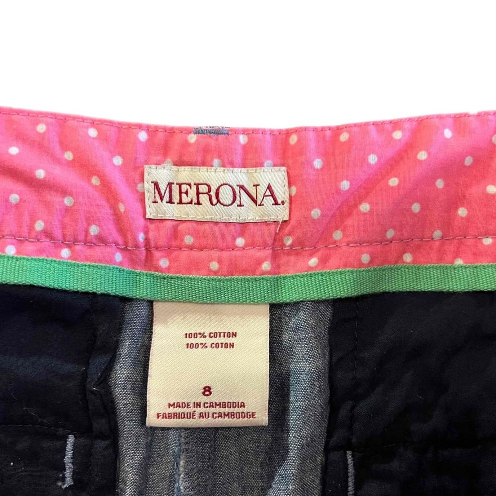 Merona Merona Chino Shorts Womens Size 8 Blue Chambray Mid Rise Size 30" / US 8 / IT 44 - 3 Thumbnail