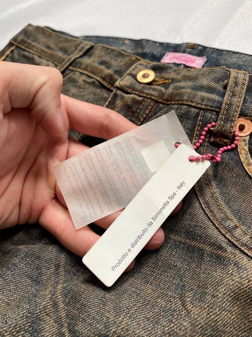 Designer × Roberto Cavalli × Vintage Roberto Cavalli Angels Women’s Y2K brand new Denim Jeans Size 28" / US 6 / IT 42 - 22 Thumbnail