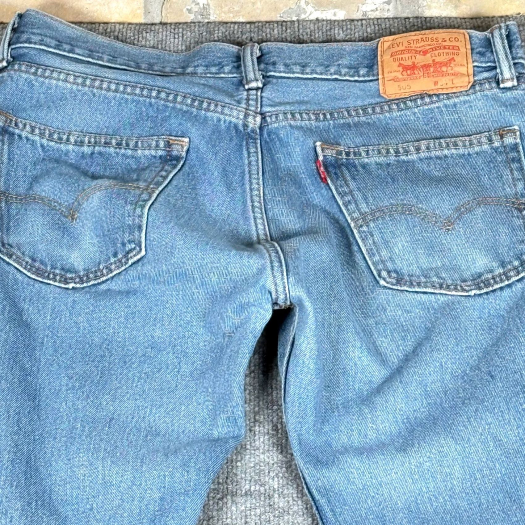 Levi's Levi's 505 Regular Fit Straight Jeans 34x34 Blue Denim Mens Jeans Straight Leg 34 Inseam Regular Fit Vintage No Size US 34 / EU 50 - 6 Thumbnail